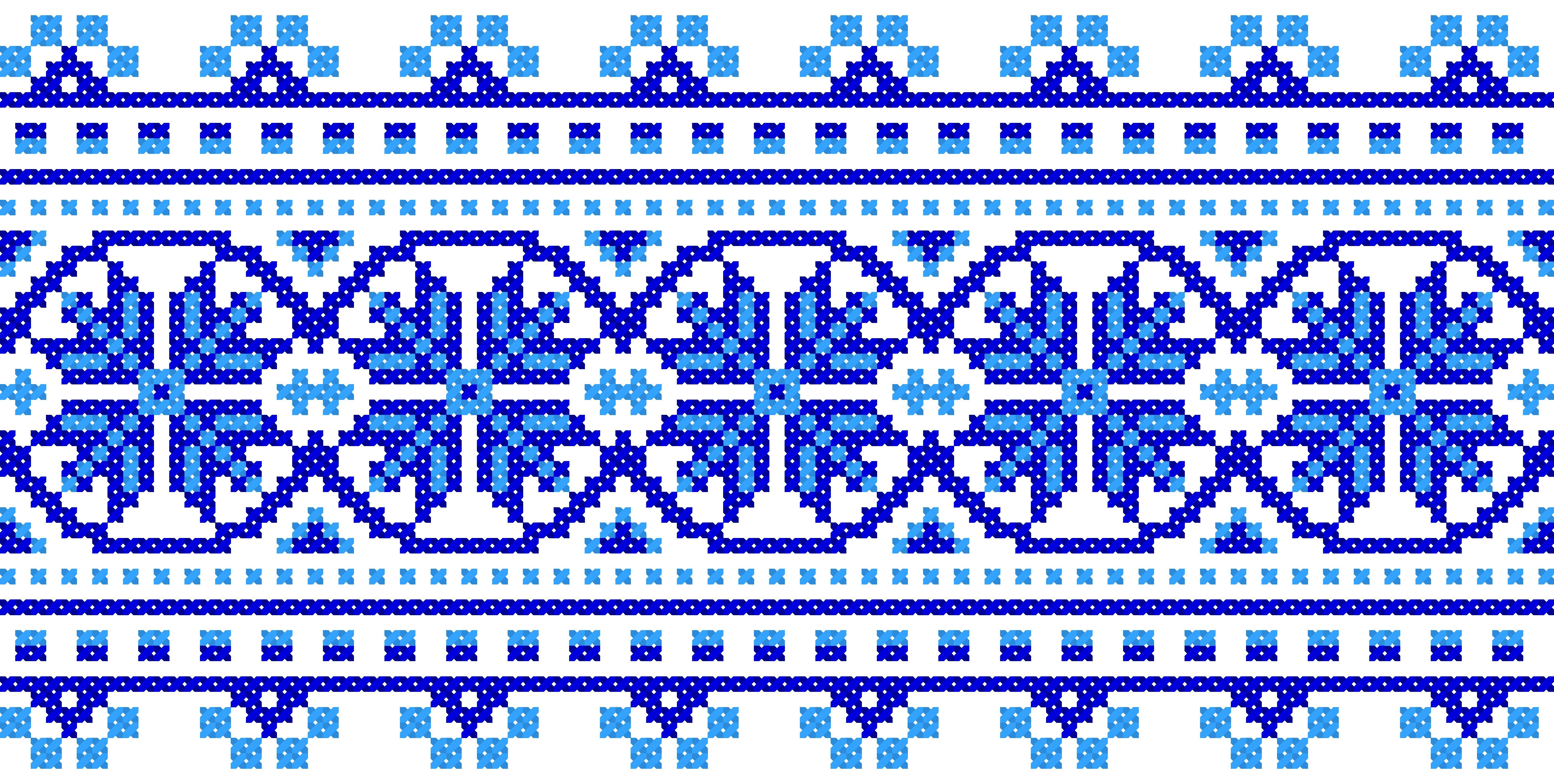 Белорусский орнамент голубой