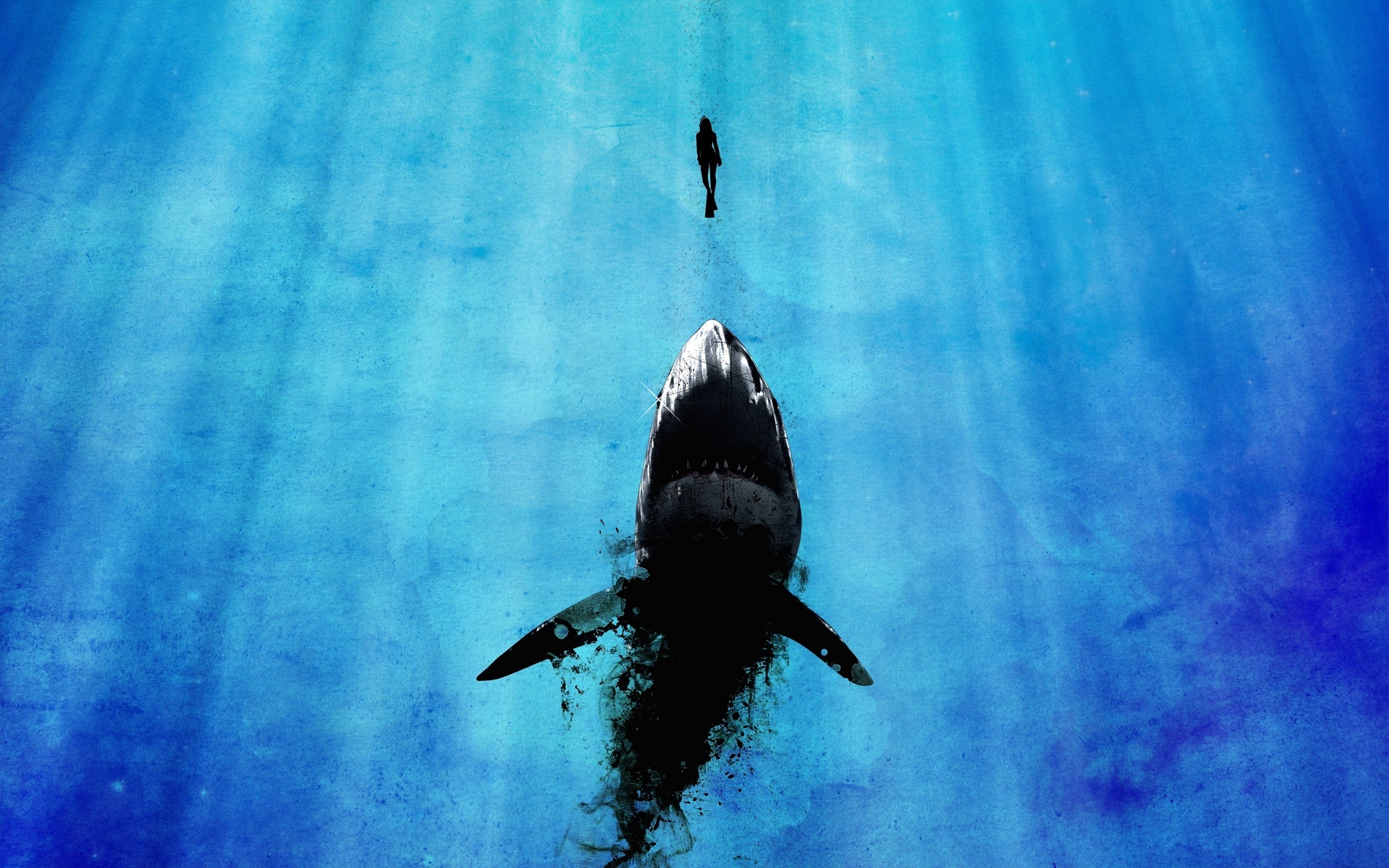 Глубокое синее море фильм 1999 акула