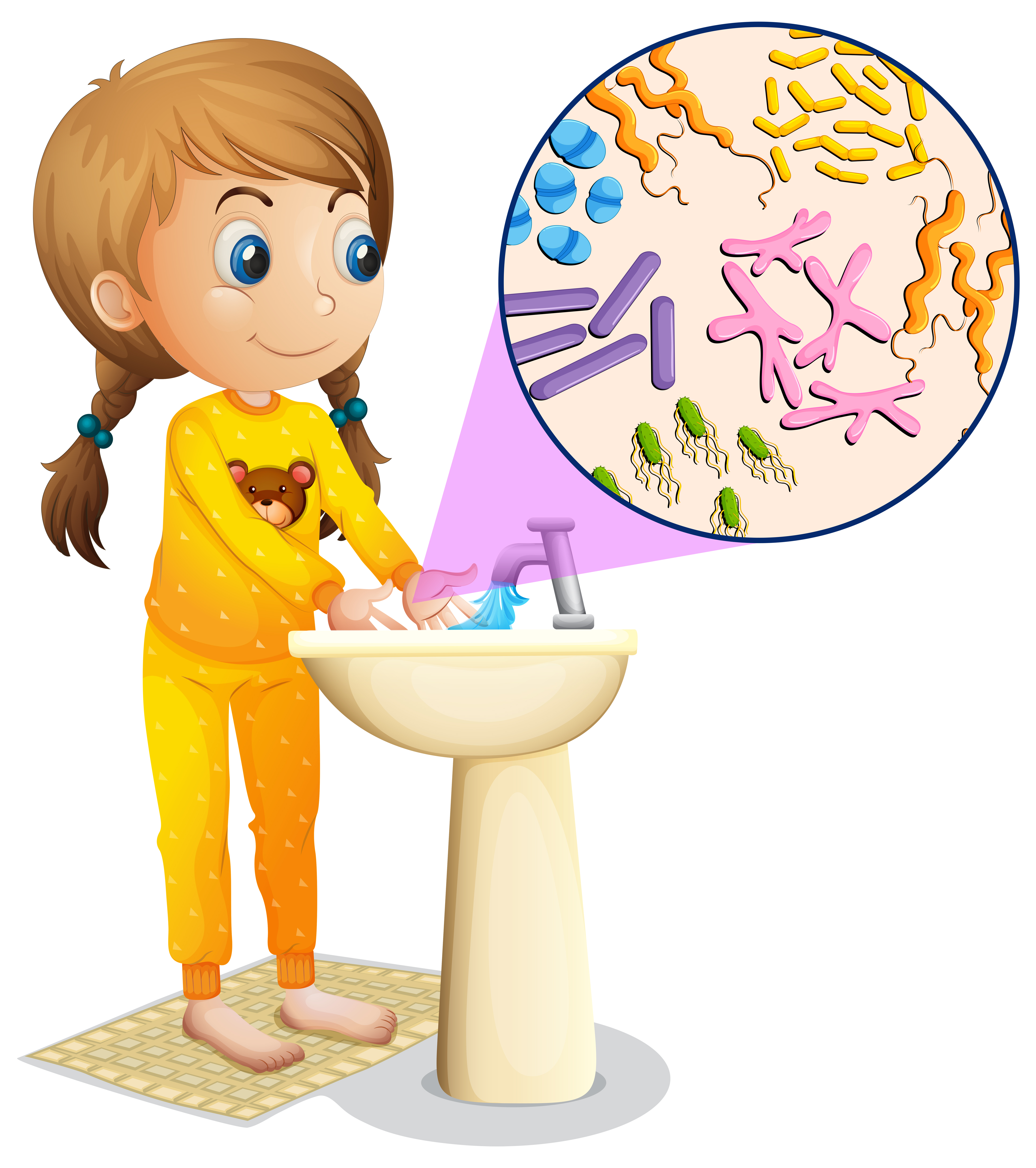 Мытья рук детский мультяшный