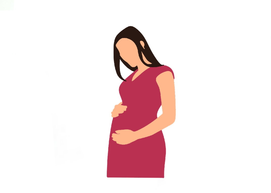 Беременная женщина для презентации