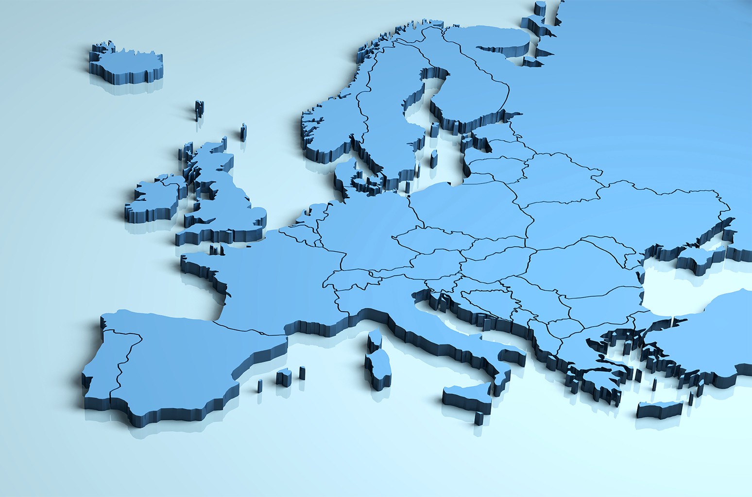 Карта Европы стилизованная