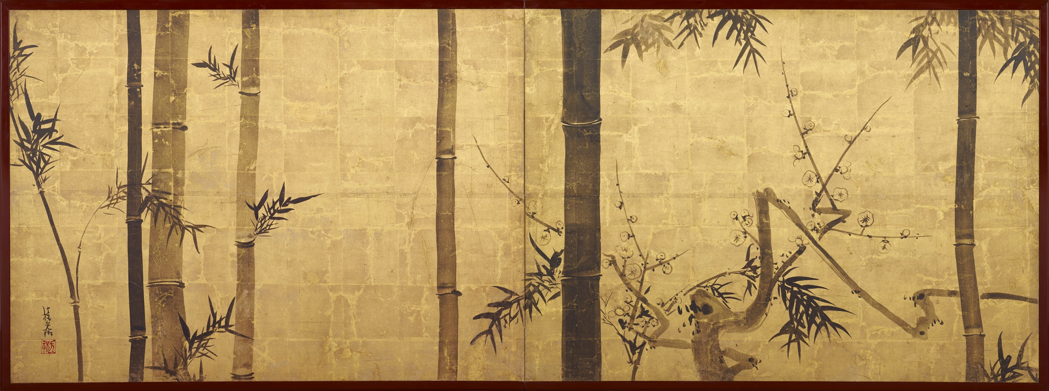 Китайский пейзаж с бамбуком