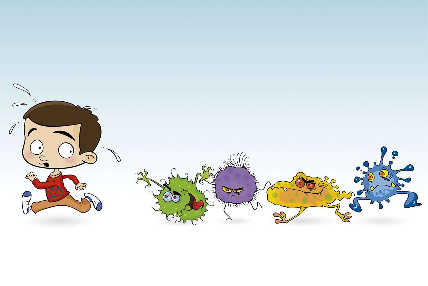 Фон микробы для детей