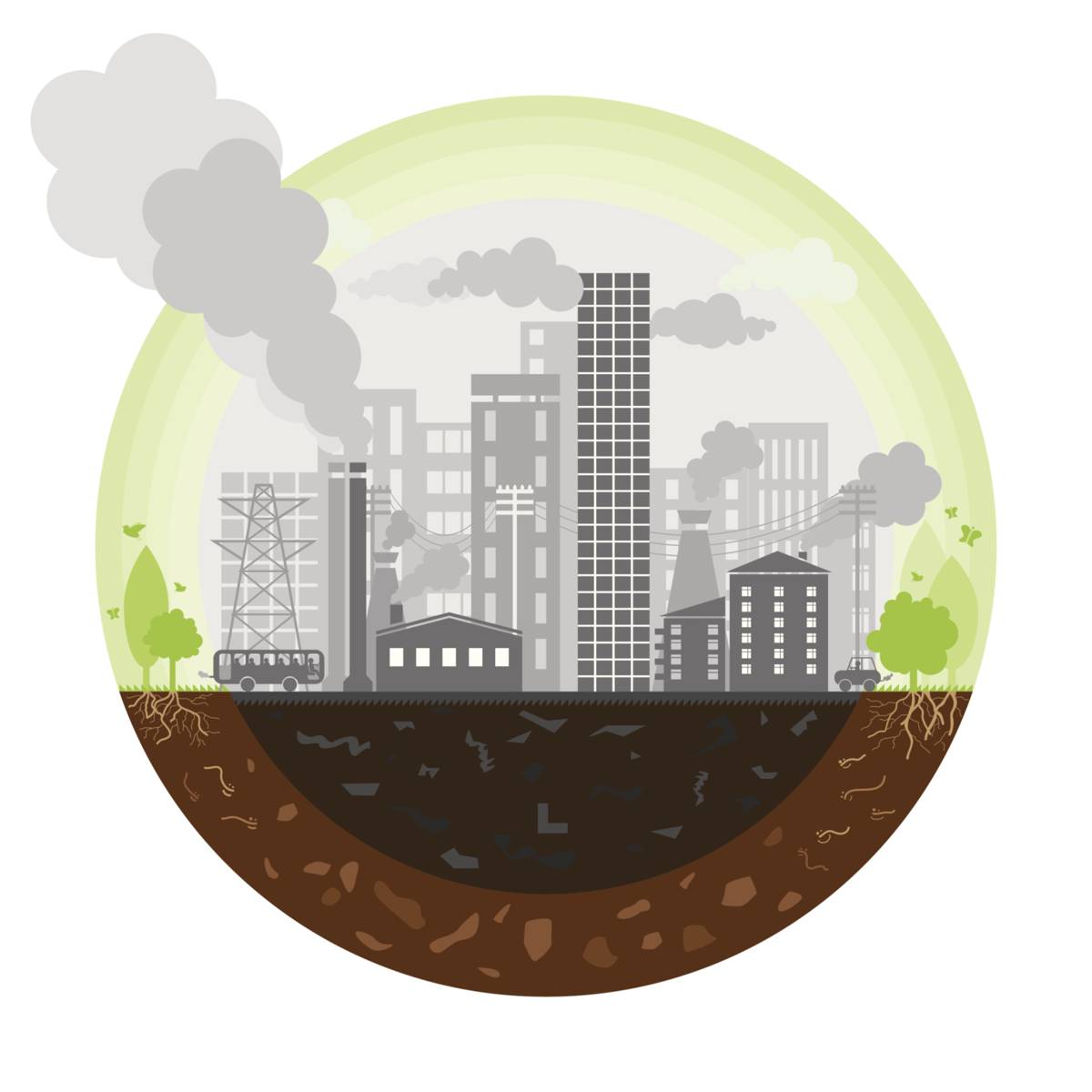 Значки загрязнения окружающей среды