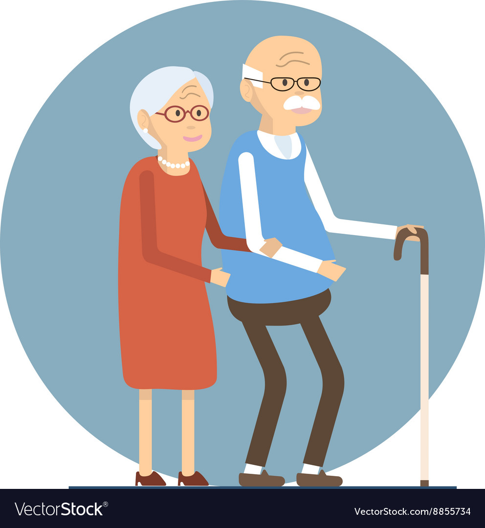 Векторная иллюстрация пожилые люди