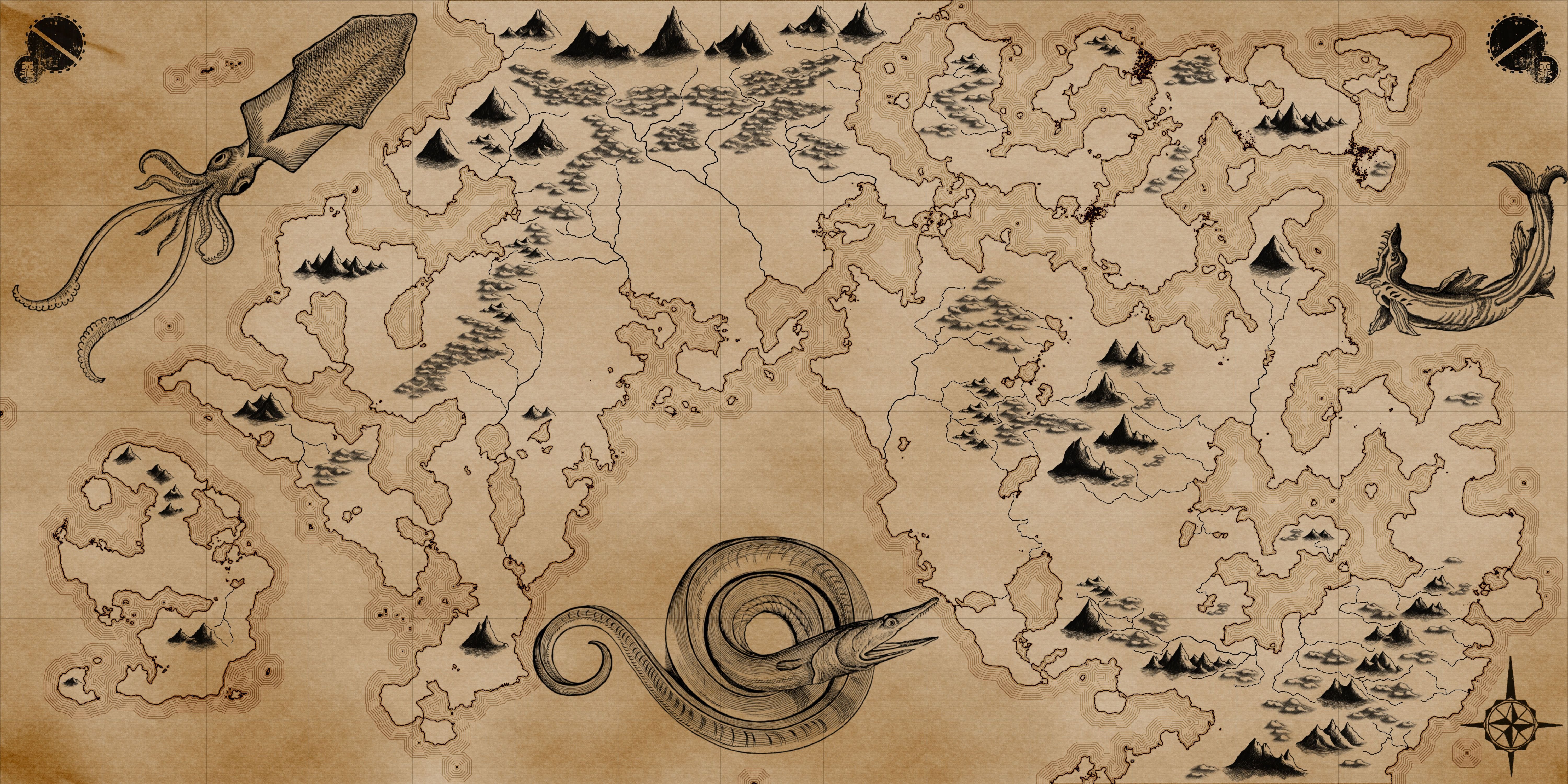 Древняя Пиратская карта