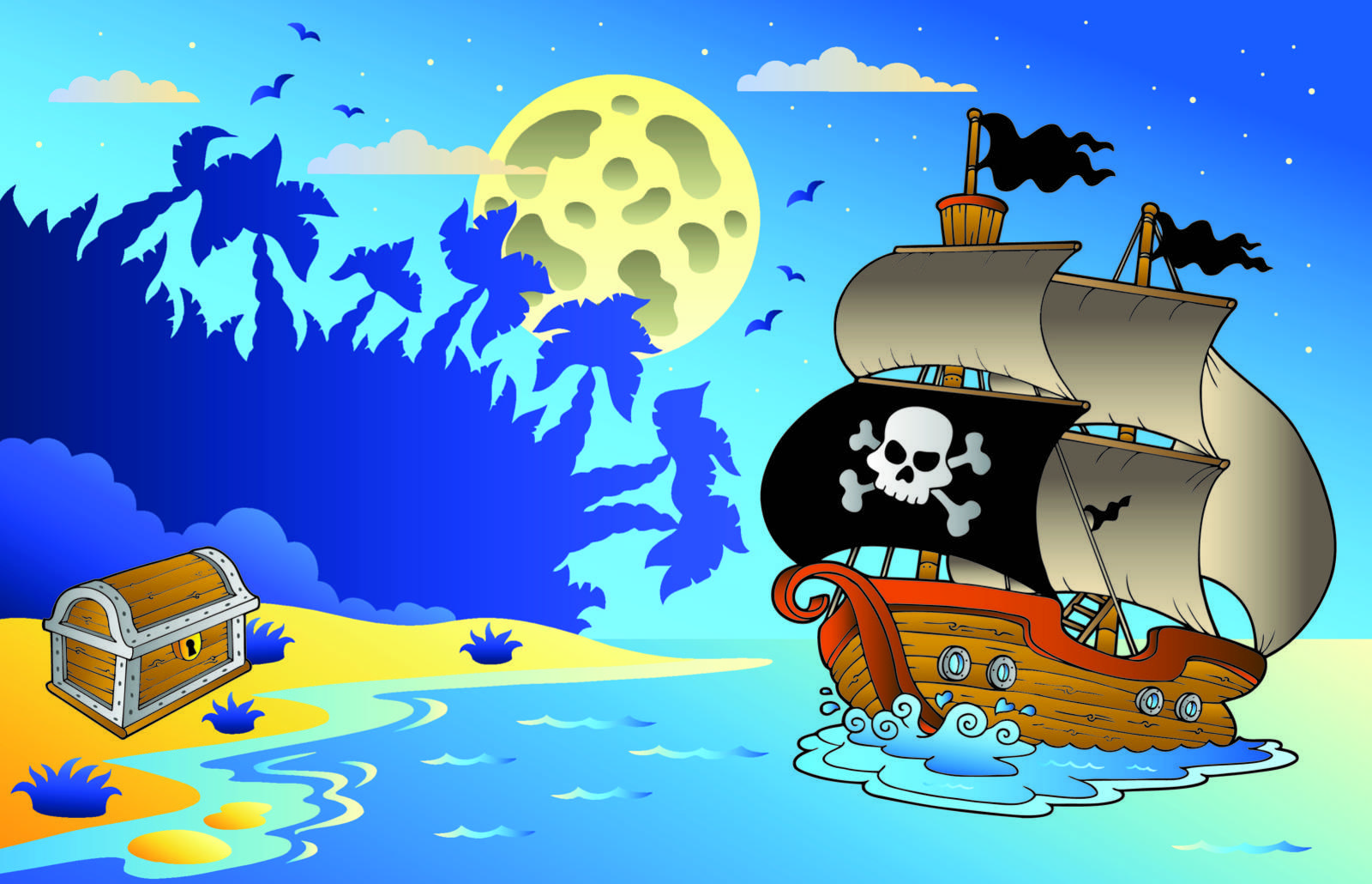 Пираты на острове сокровищ для детей