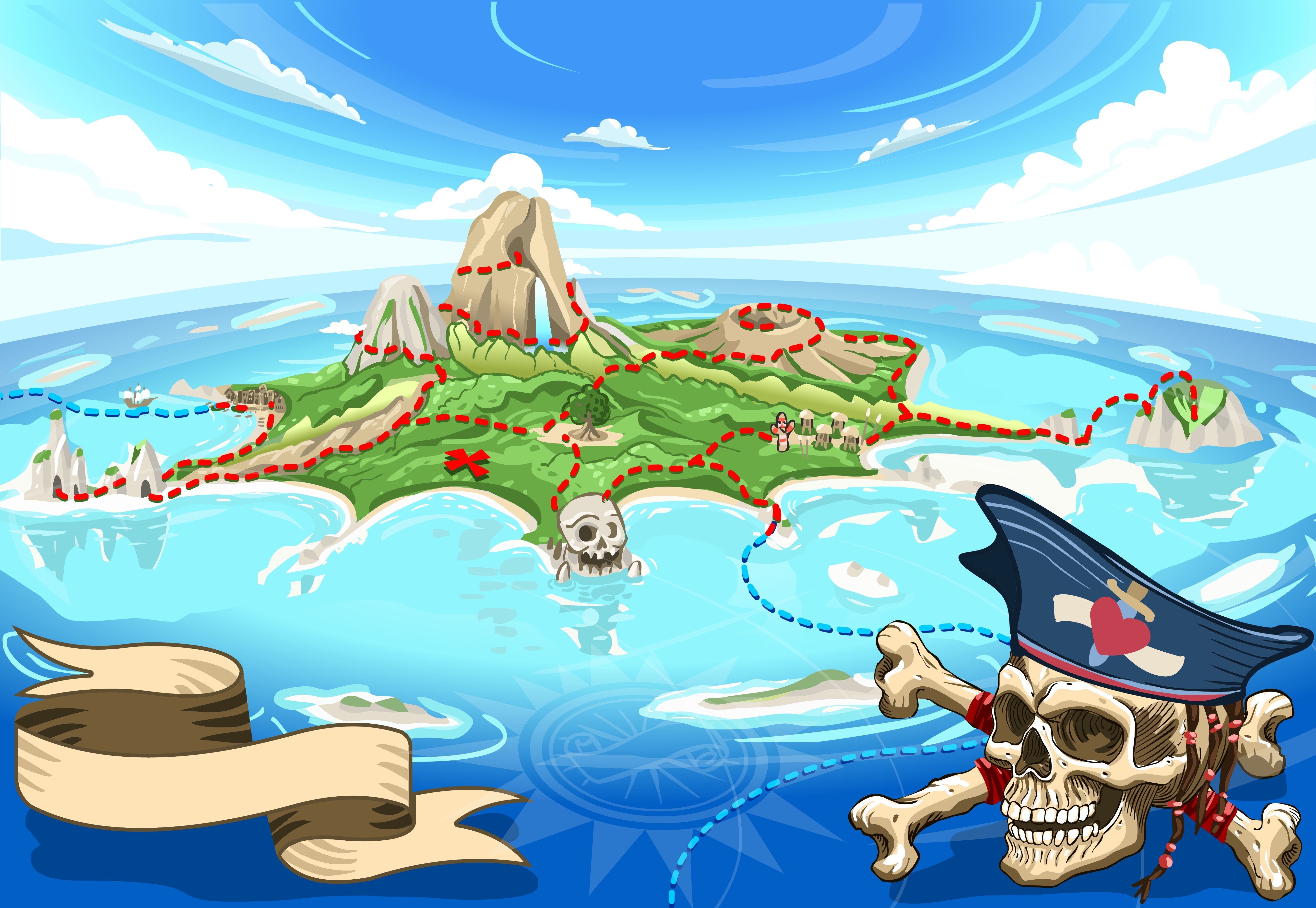 Пиратская карта фон
