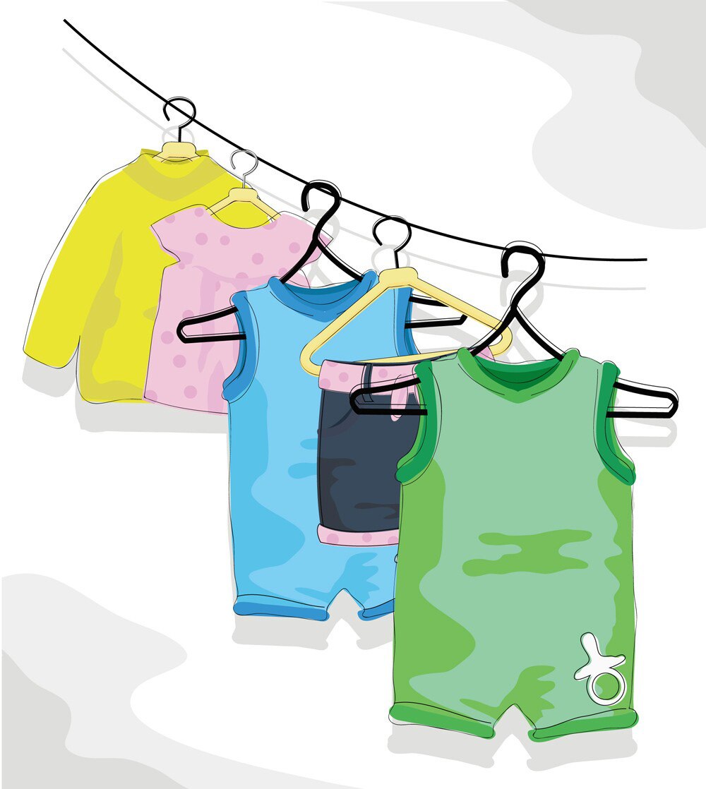 Одежда для детей на прозрачном фоне