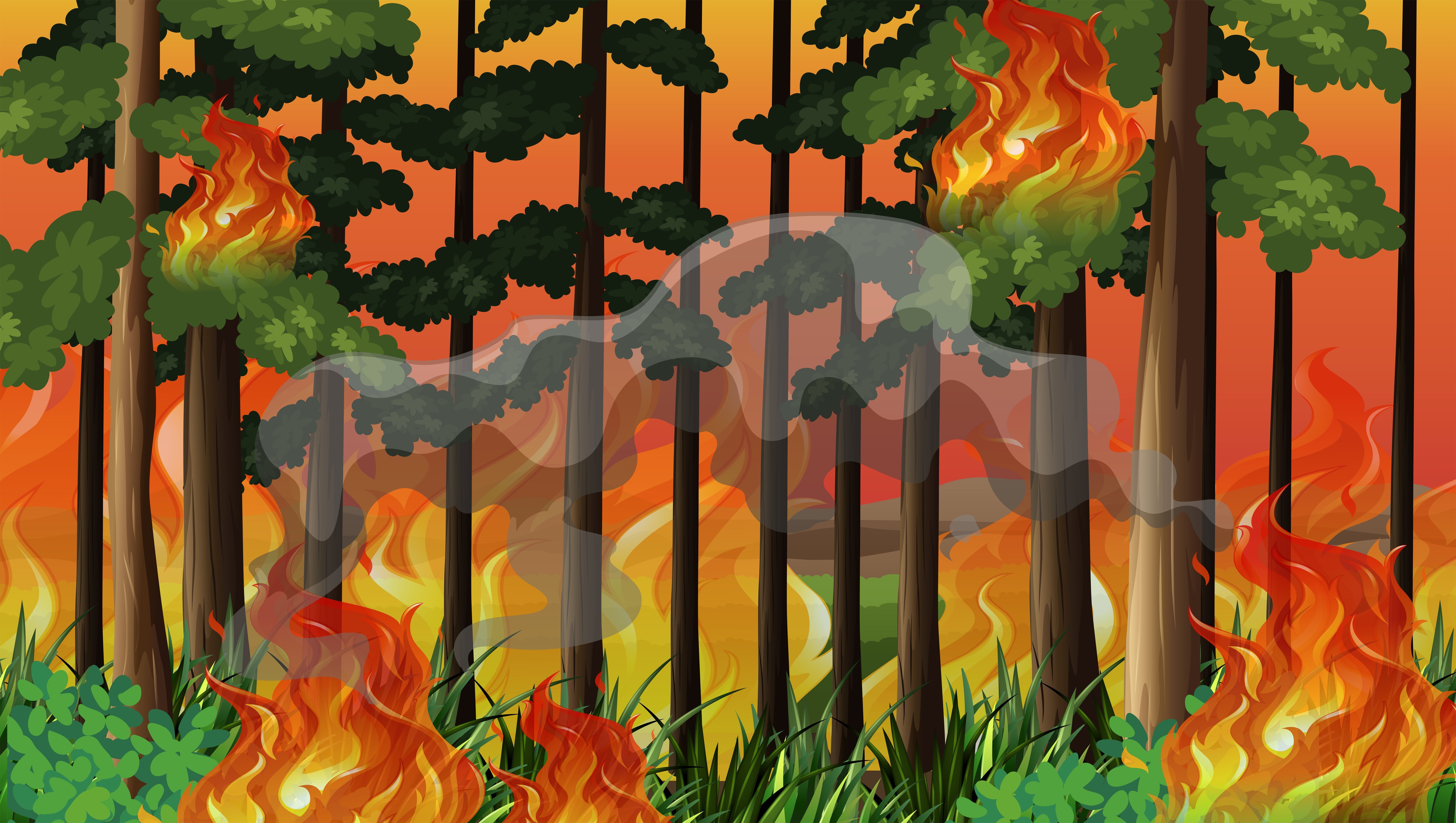 Лесной пожар арт