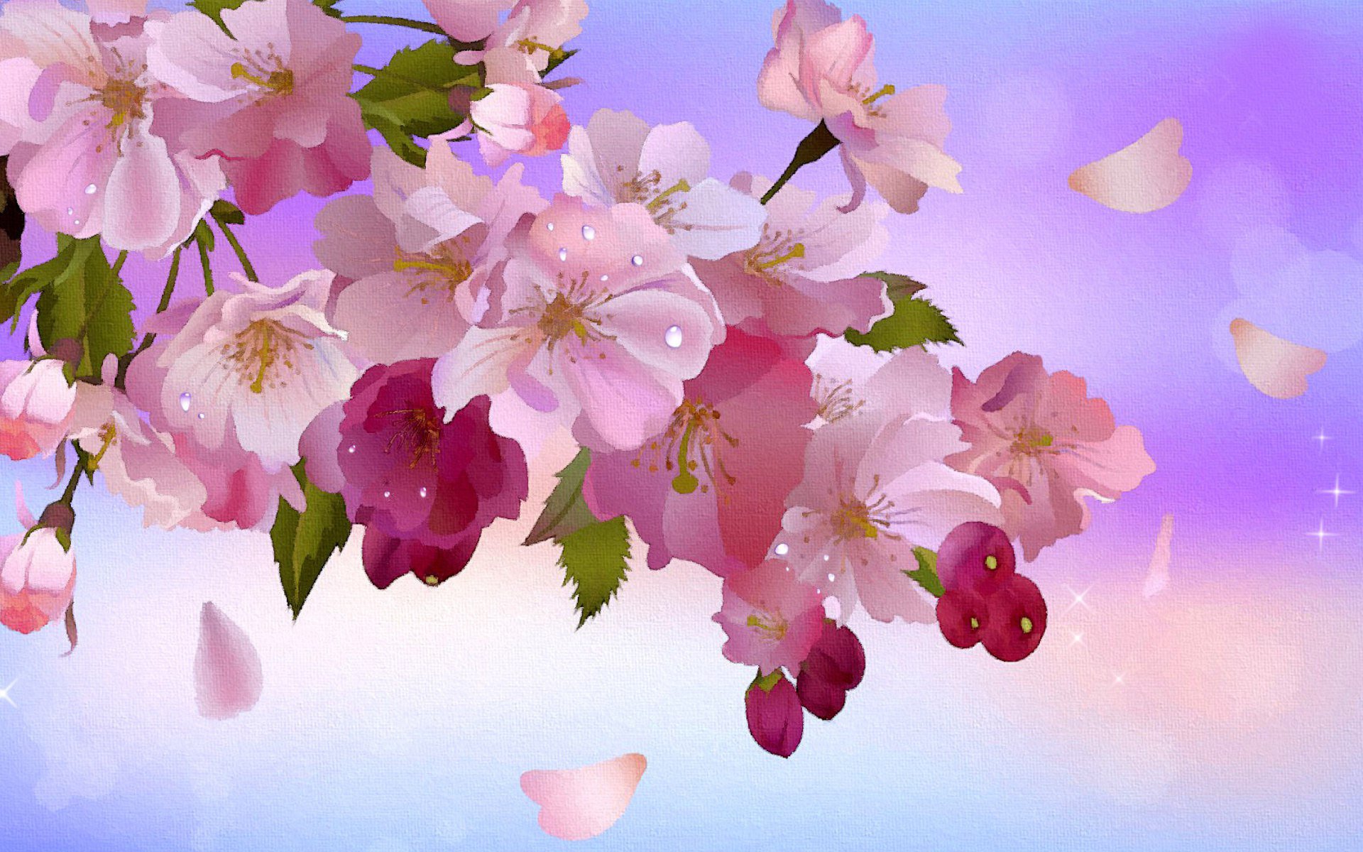 Яблоневые цветы фон