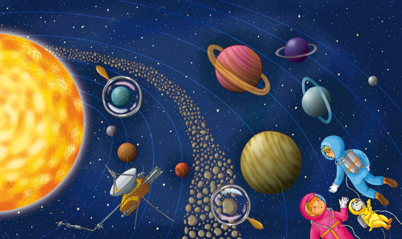 Планеты солнечной системы нарисованные фото