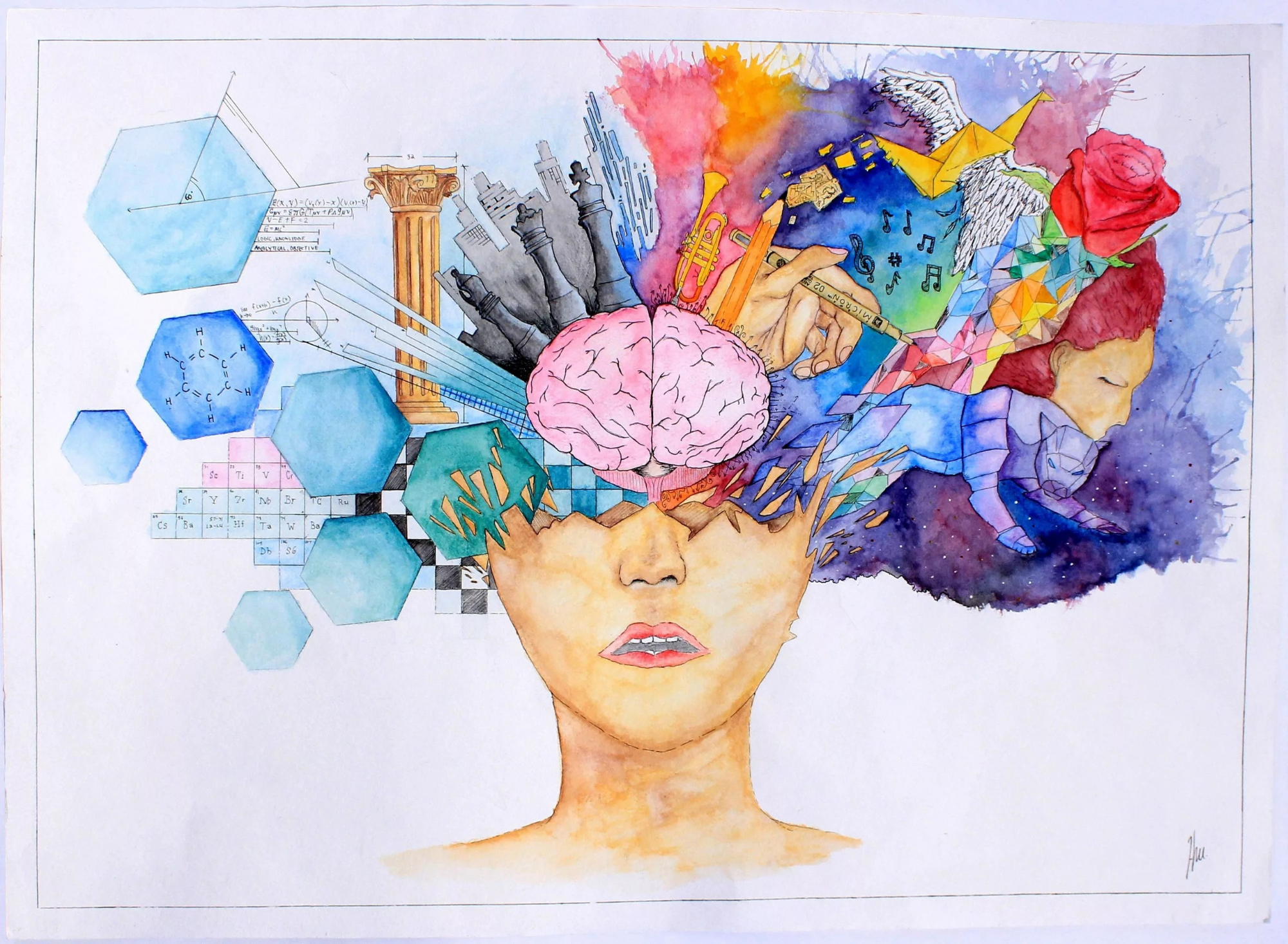 Темы современности. Креативность мышления. Креативный мозг. Реактивное мышление. Фантазия в голове.