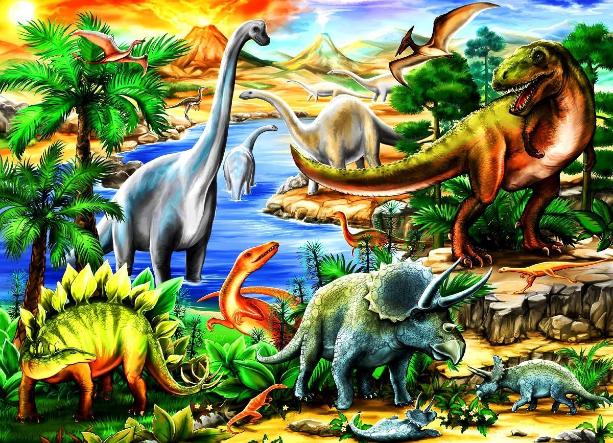 Динозавры на земле