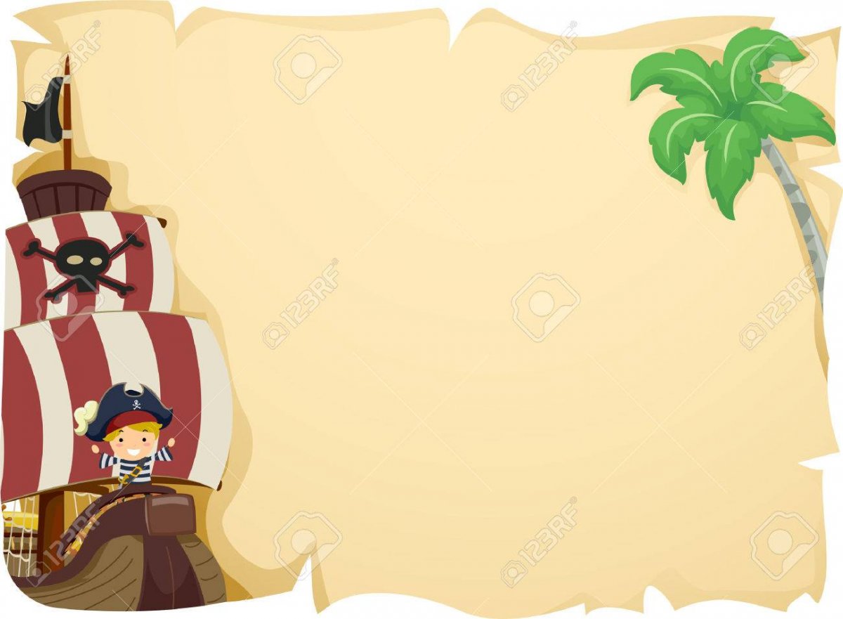 Детский пиратский фон вертикальный
