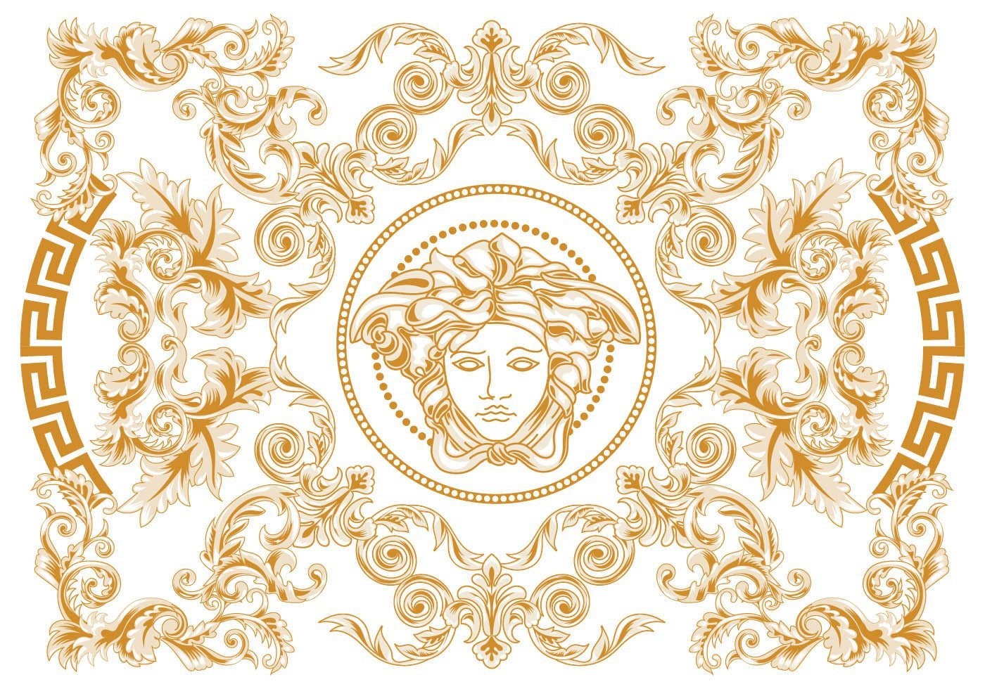 Версаче орнамент золотой