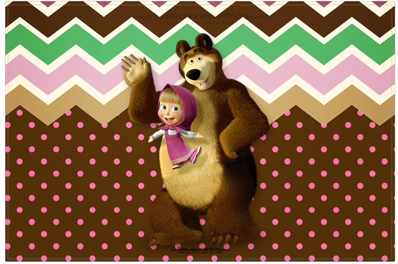 Фон для магазина игрушек Маша и медведь