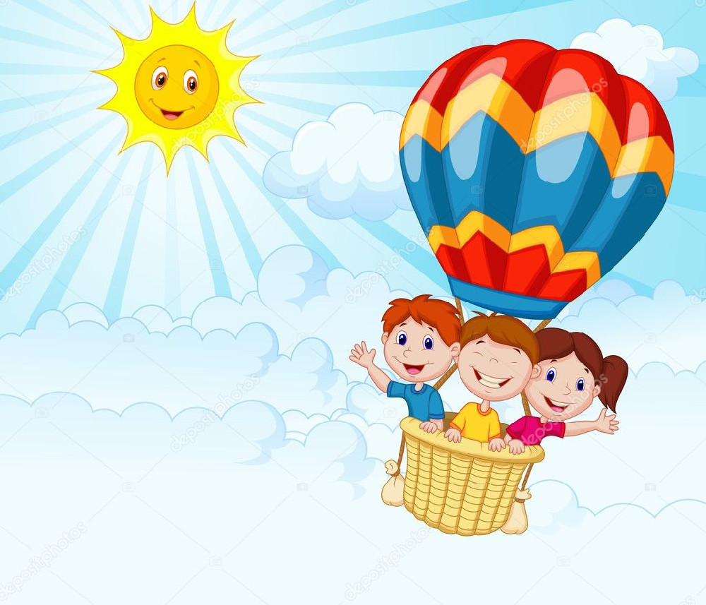 Путешествие на воздушном шаре ребёнка