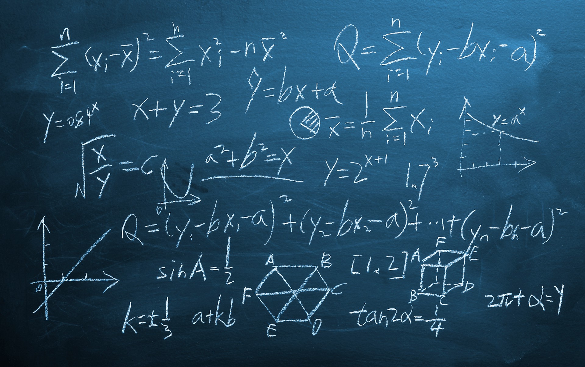Физико математические формулы на доске