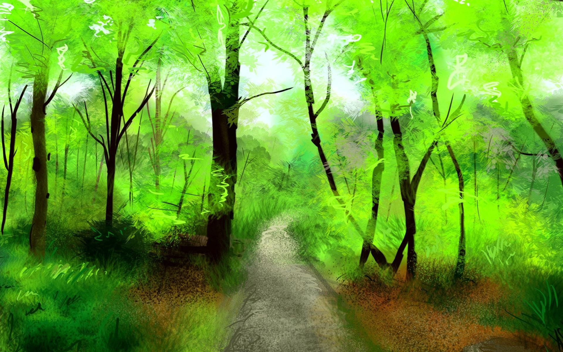 Тема природа 5 букв. Лес рисунок. Рисунок леса красками. Нарисовать лес. Пейзаж в зеленых тонах.