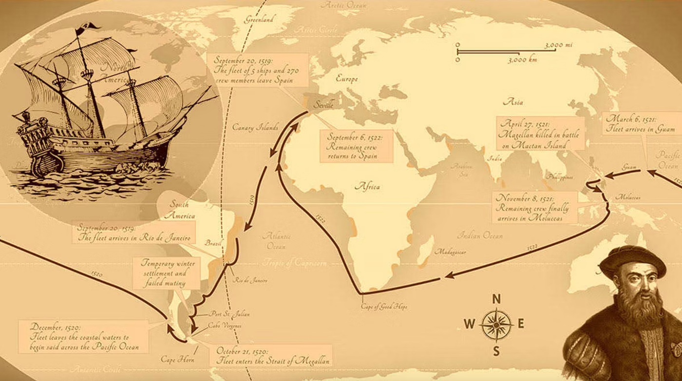 Фернан Магеллан карта путешествий