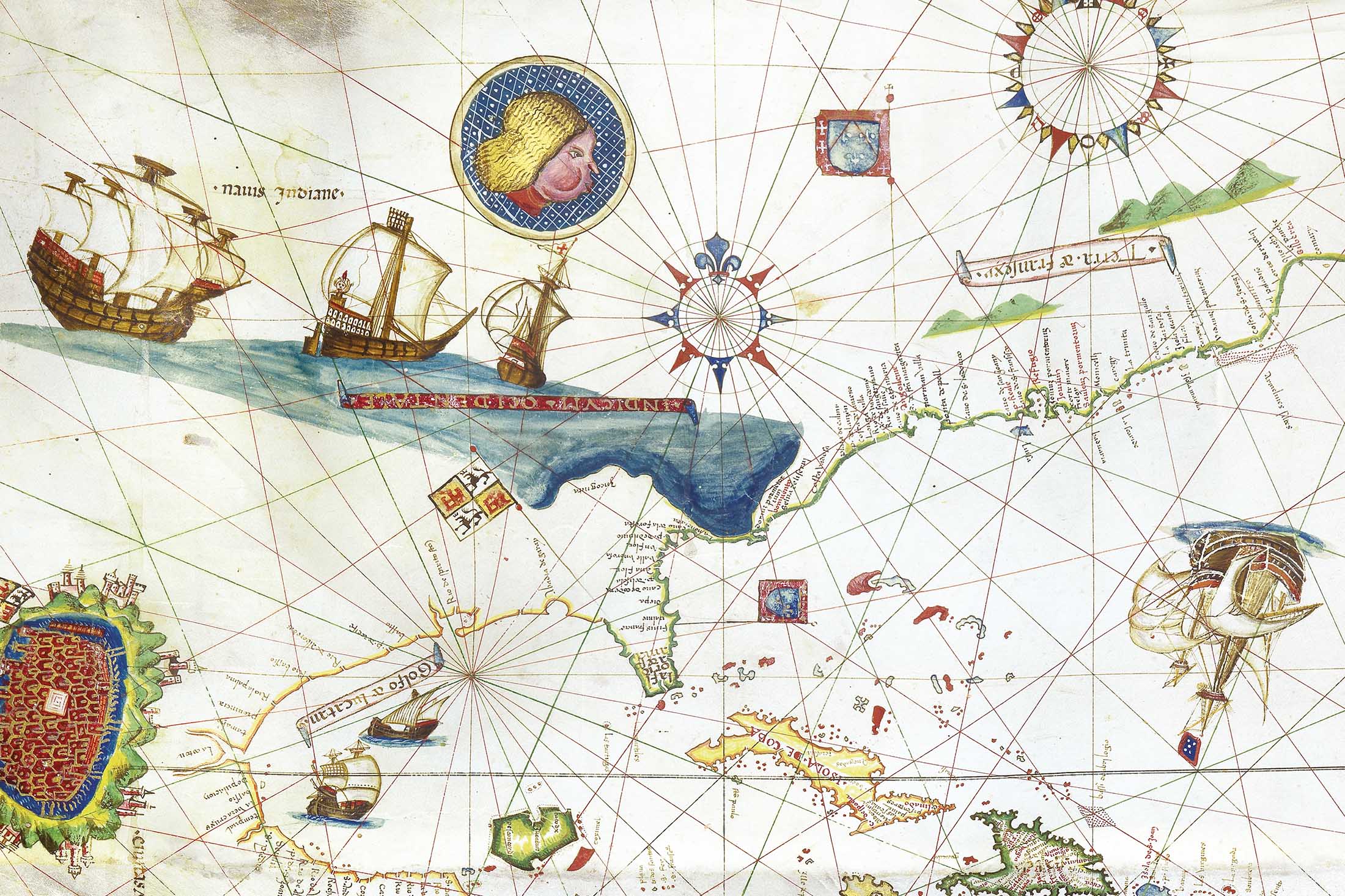 Навигационная карта 16 века