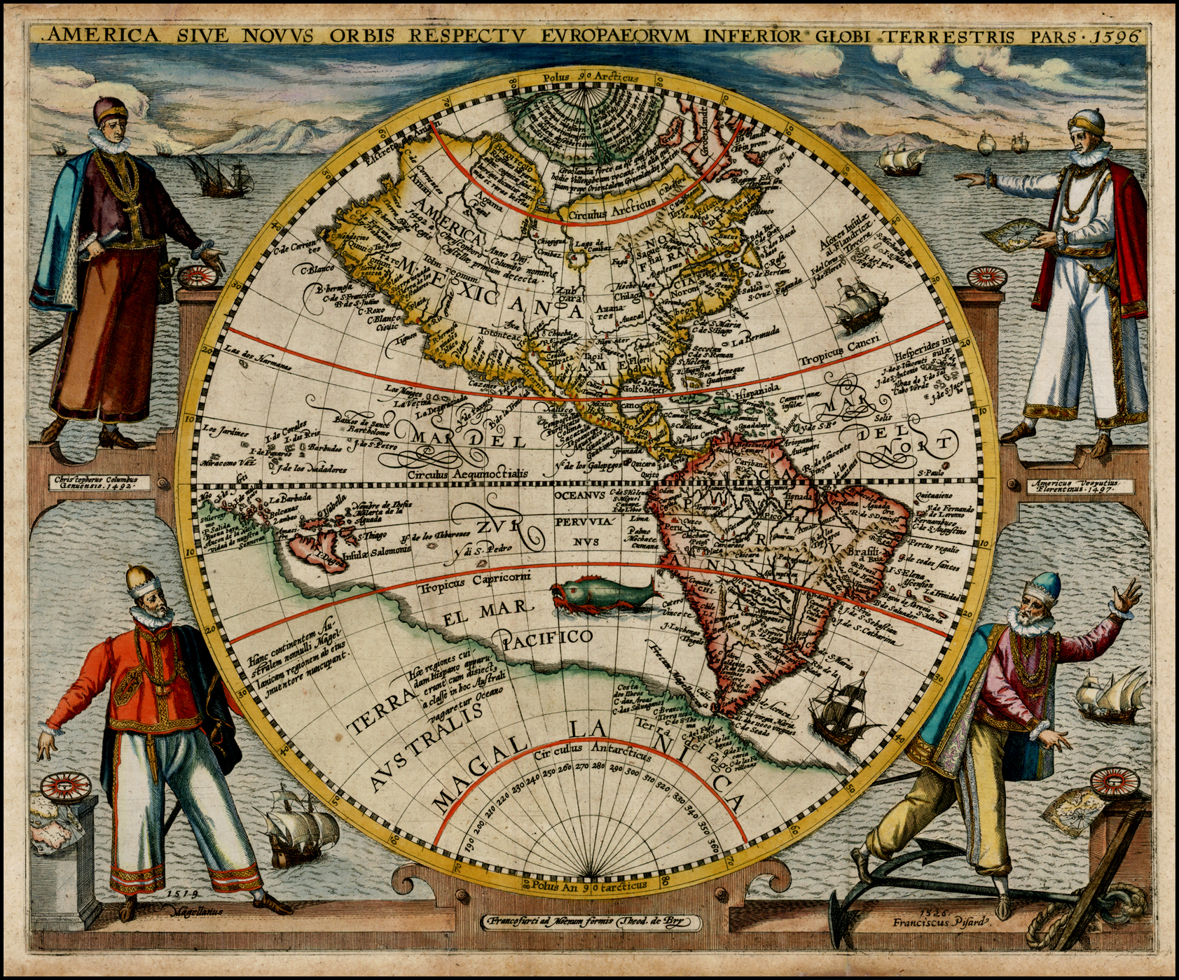 Старинная карта Колумба