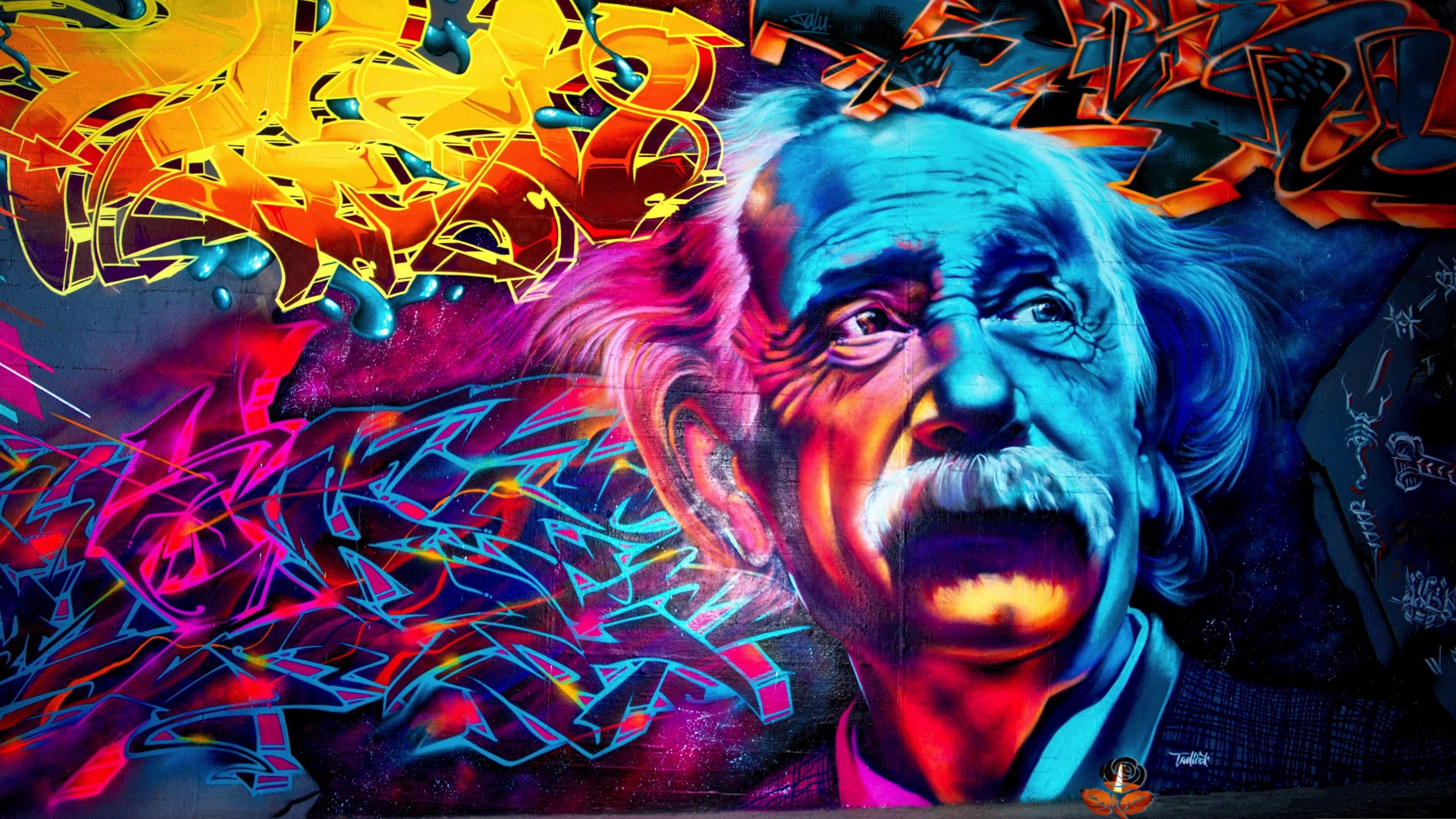 Альберт Эйнштейн граффити