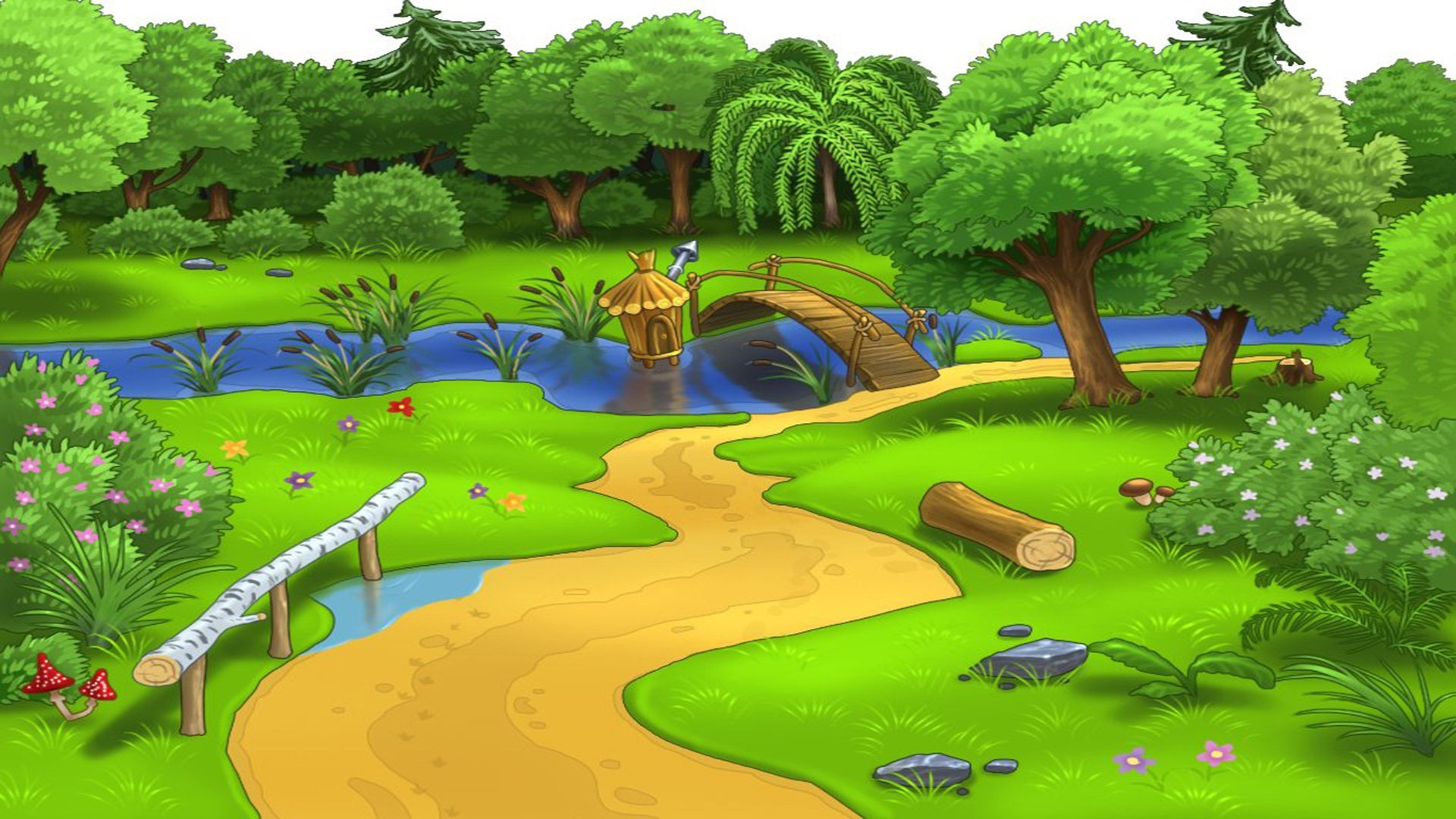 Рисунки сказочный лес детские рисунки