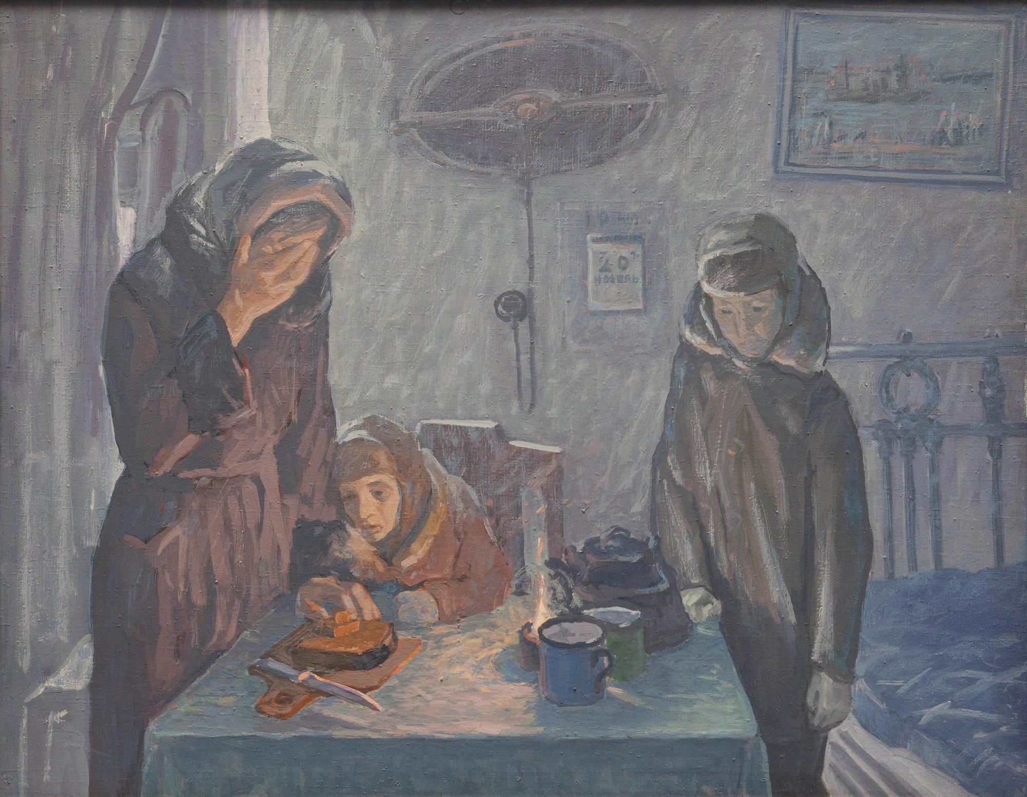 Картина блокадный хлеб Ленинграда