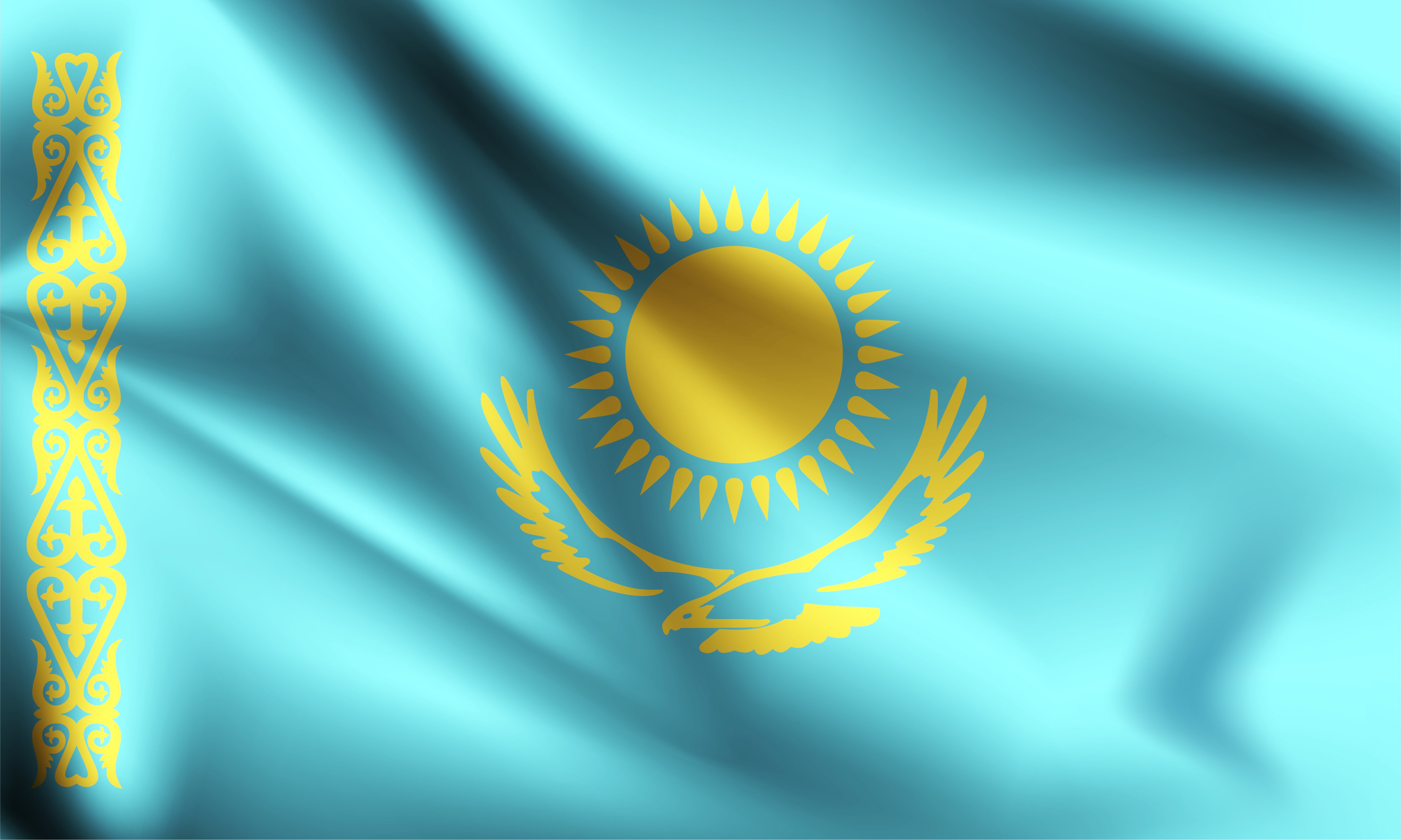 Флаг Казахстана центральной Азии