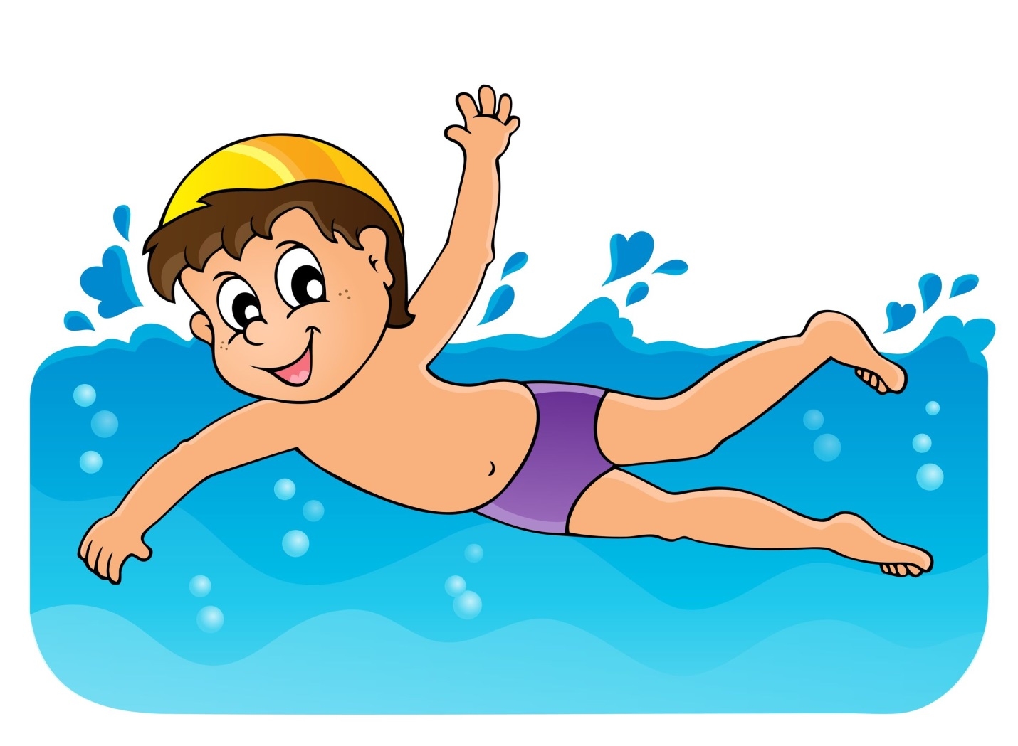 Мальчик в бассейне рисунок