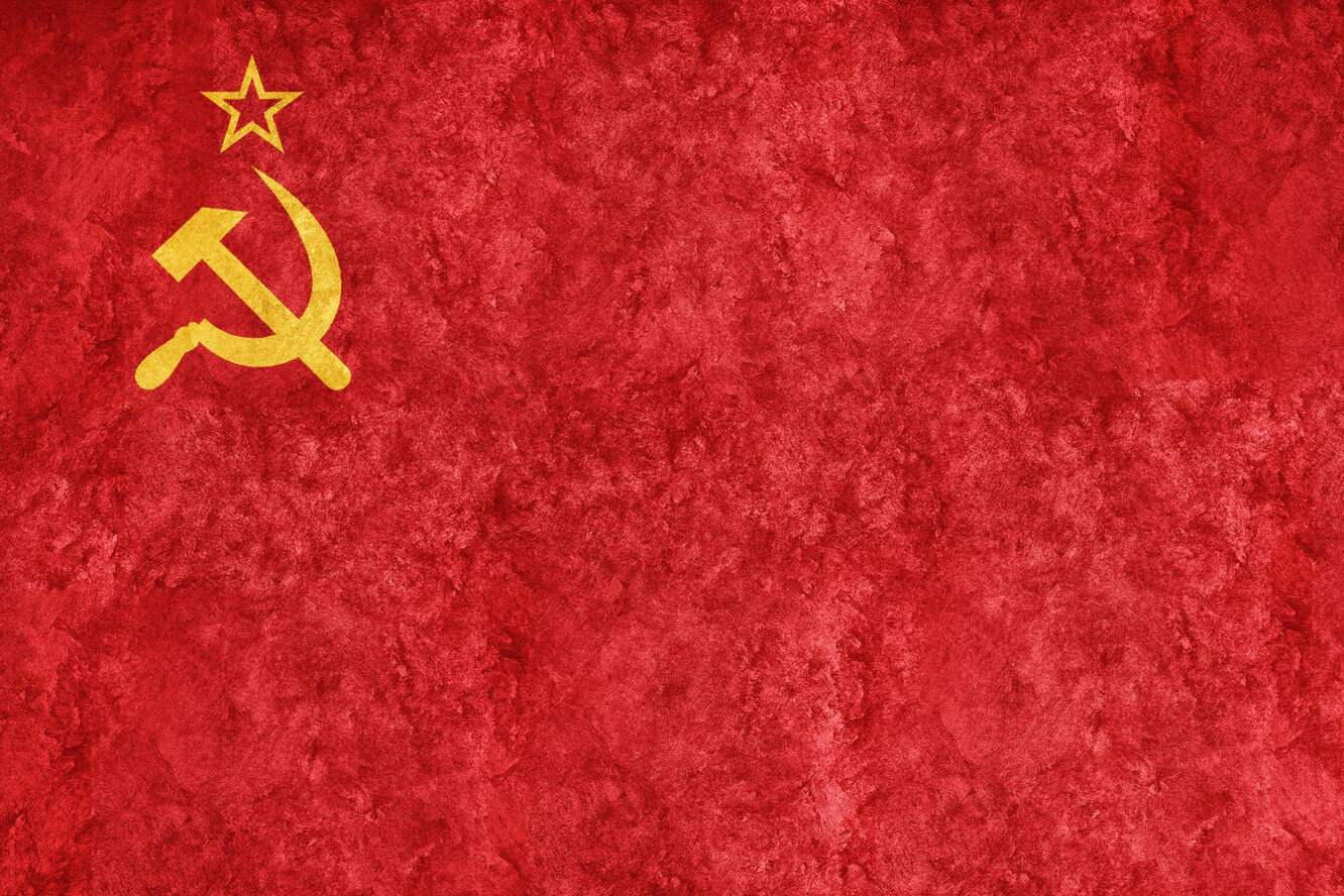 Флаг советского Союза с Лениным