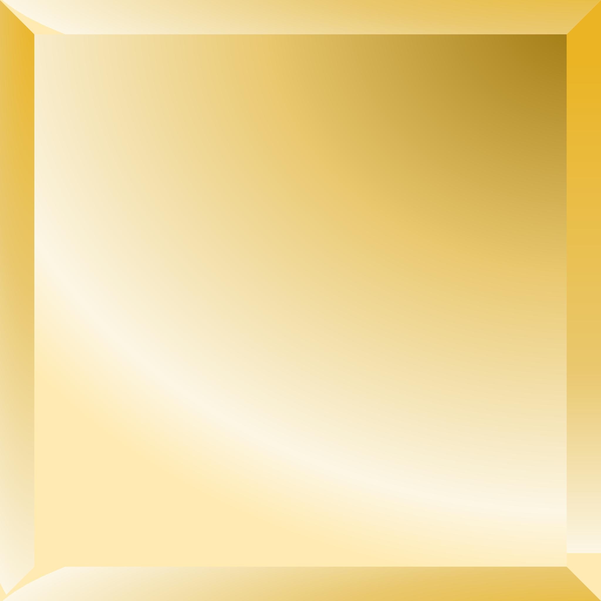 Золотой квадрат на прозрачном фоне