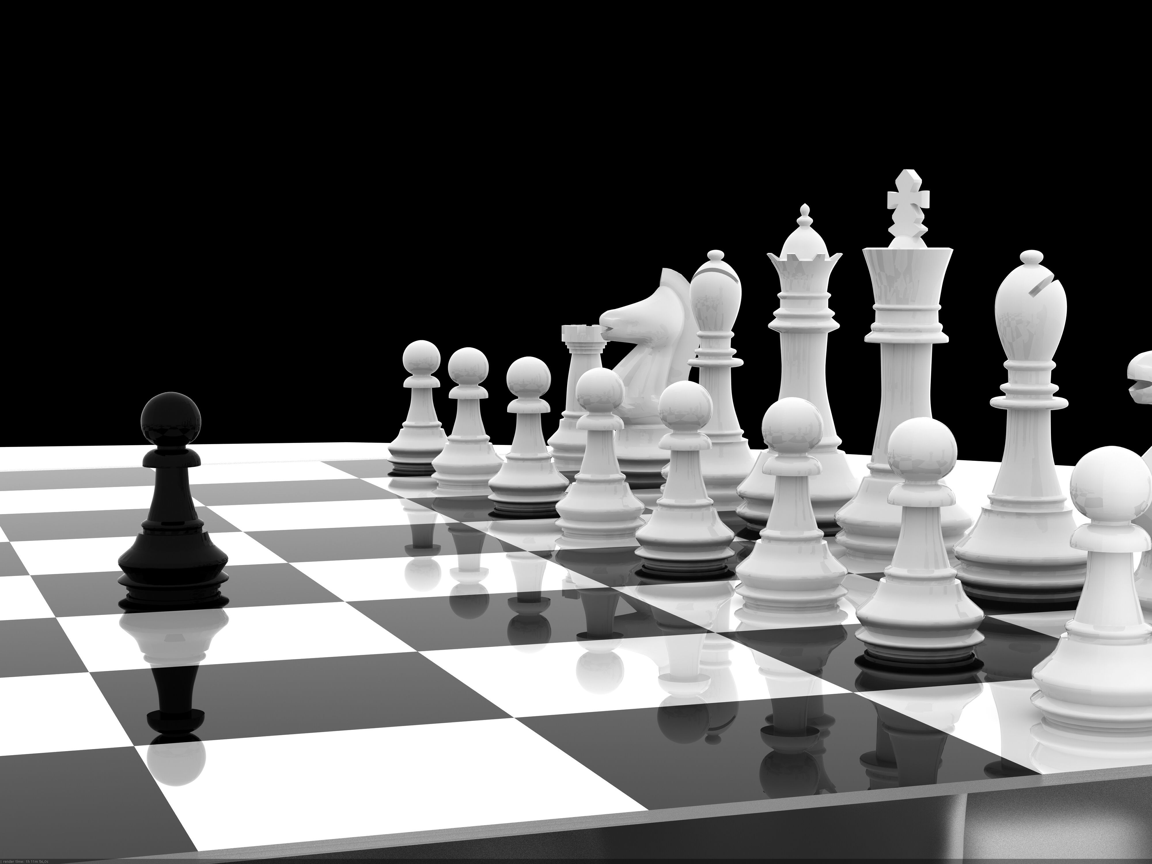 Шахматные фигуры черно белые