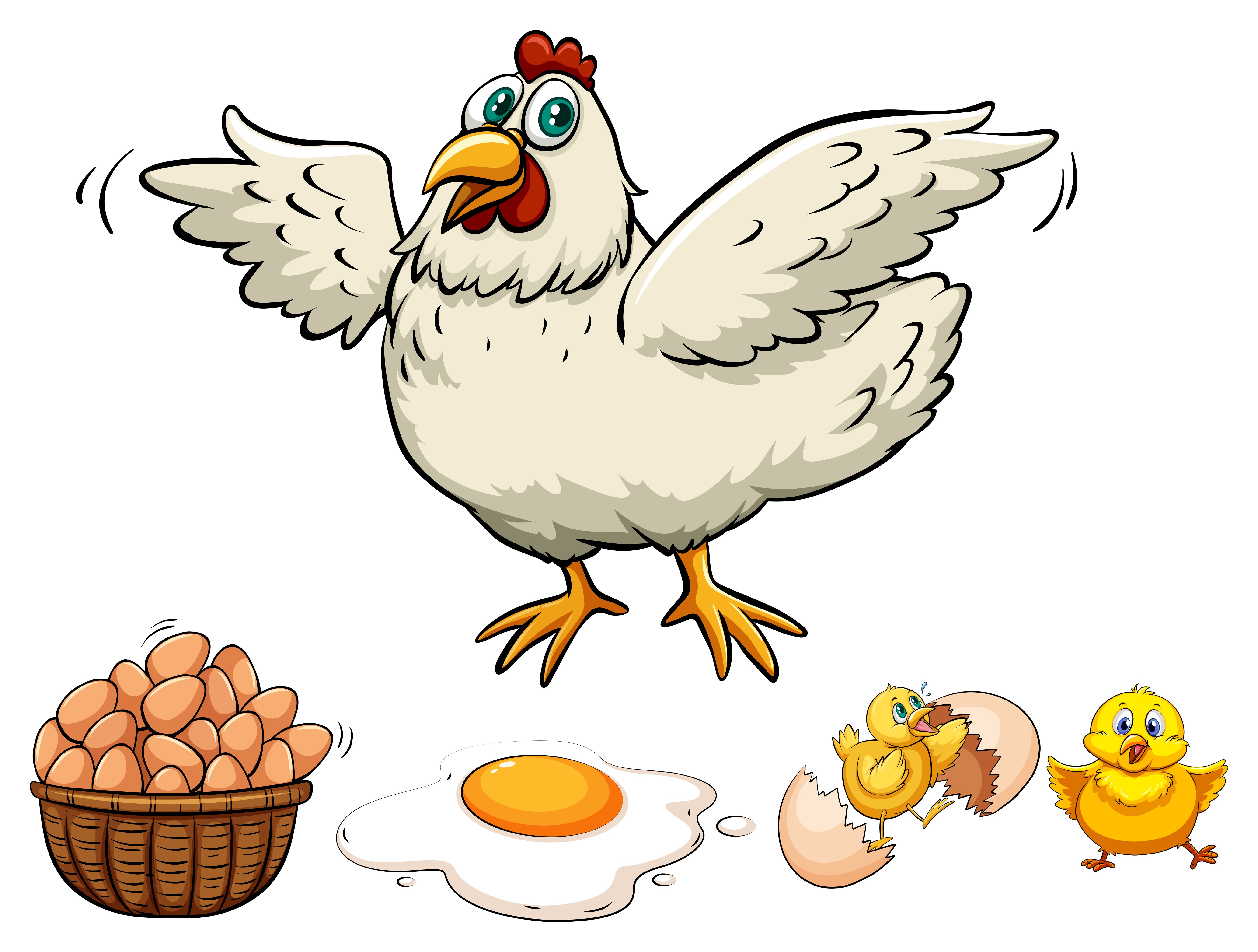 Мультяшный яйцо курицы
