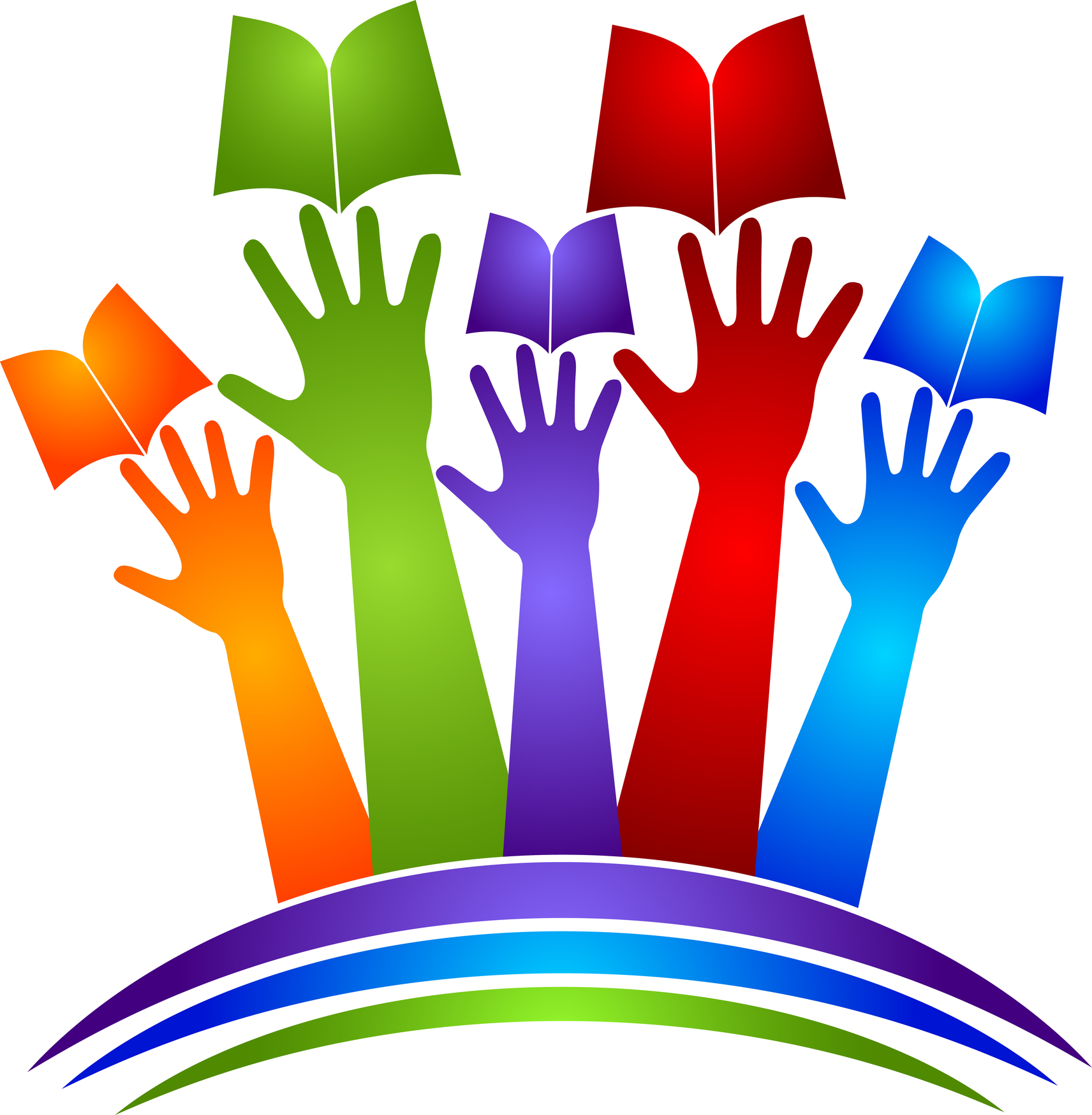 Волонтеры руки разноцветные