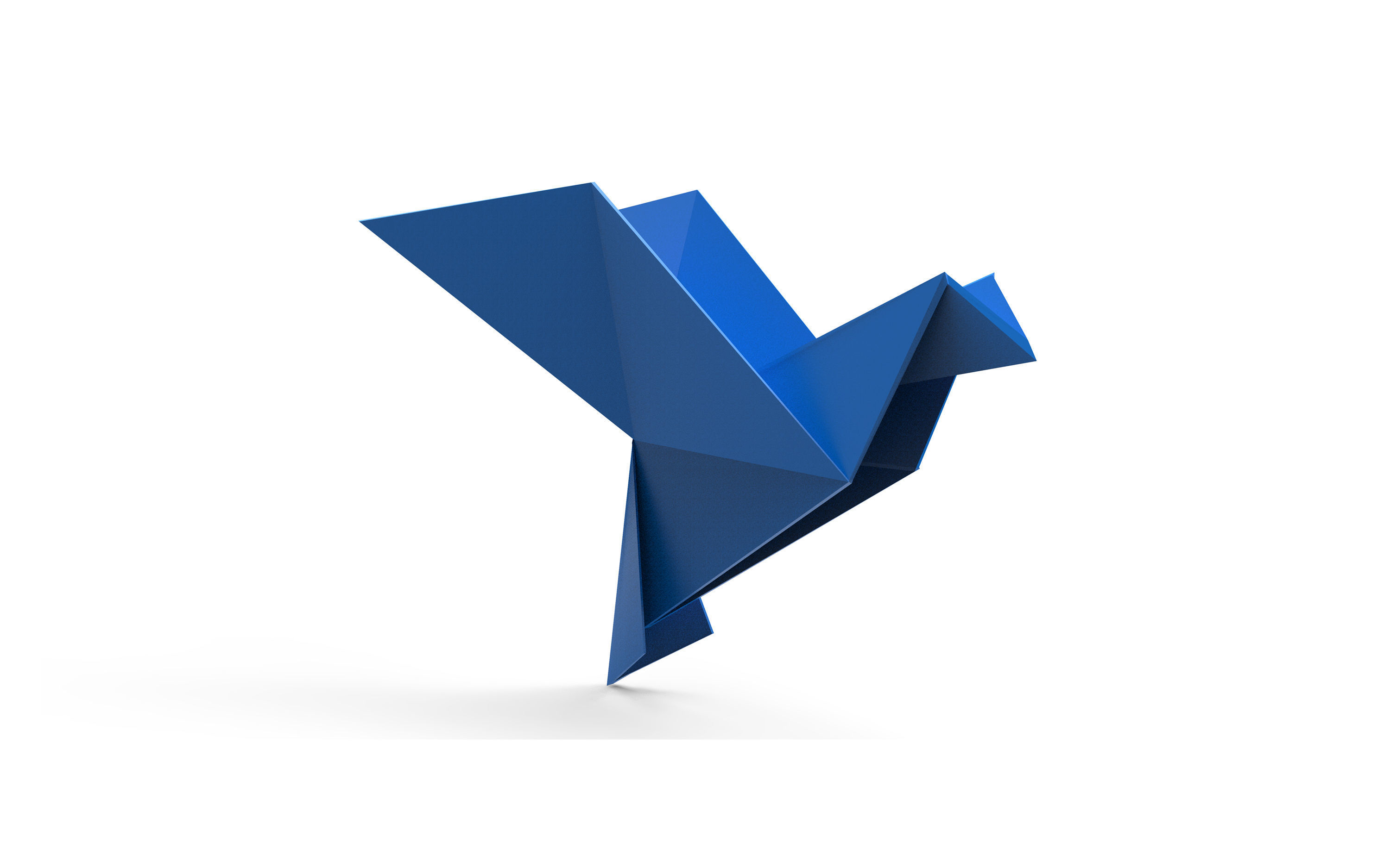 Оригами синяя птица
