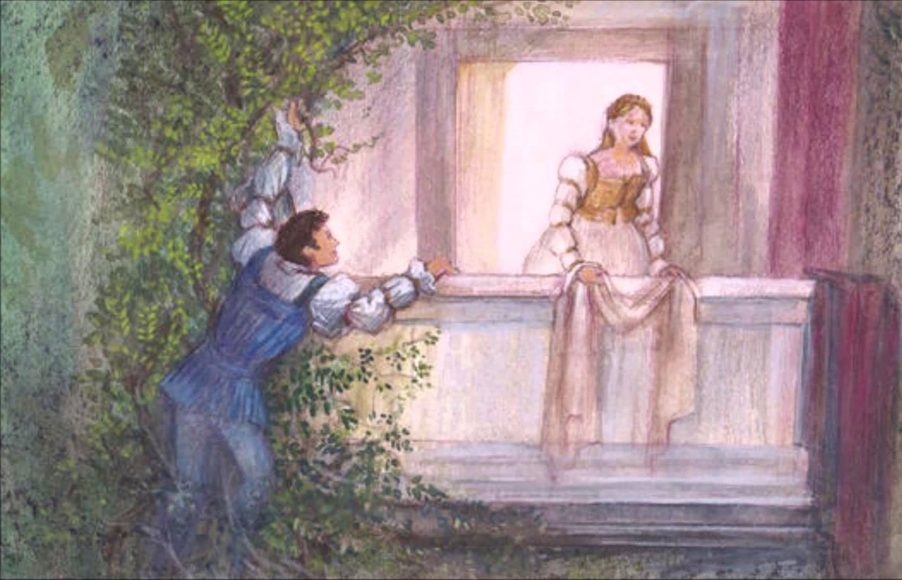 Картина Ромео и Джульетта на балконе