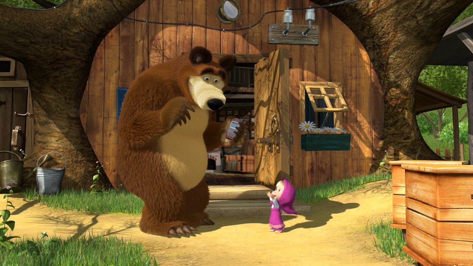 Дома машку. Дом Маши из мультфильма Маша и медведь. Маша и медведь домик Маши.