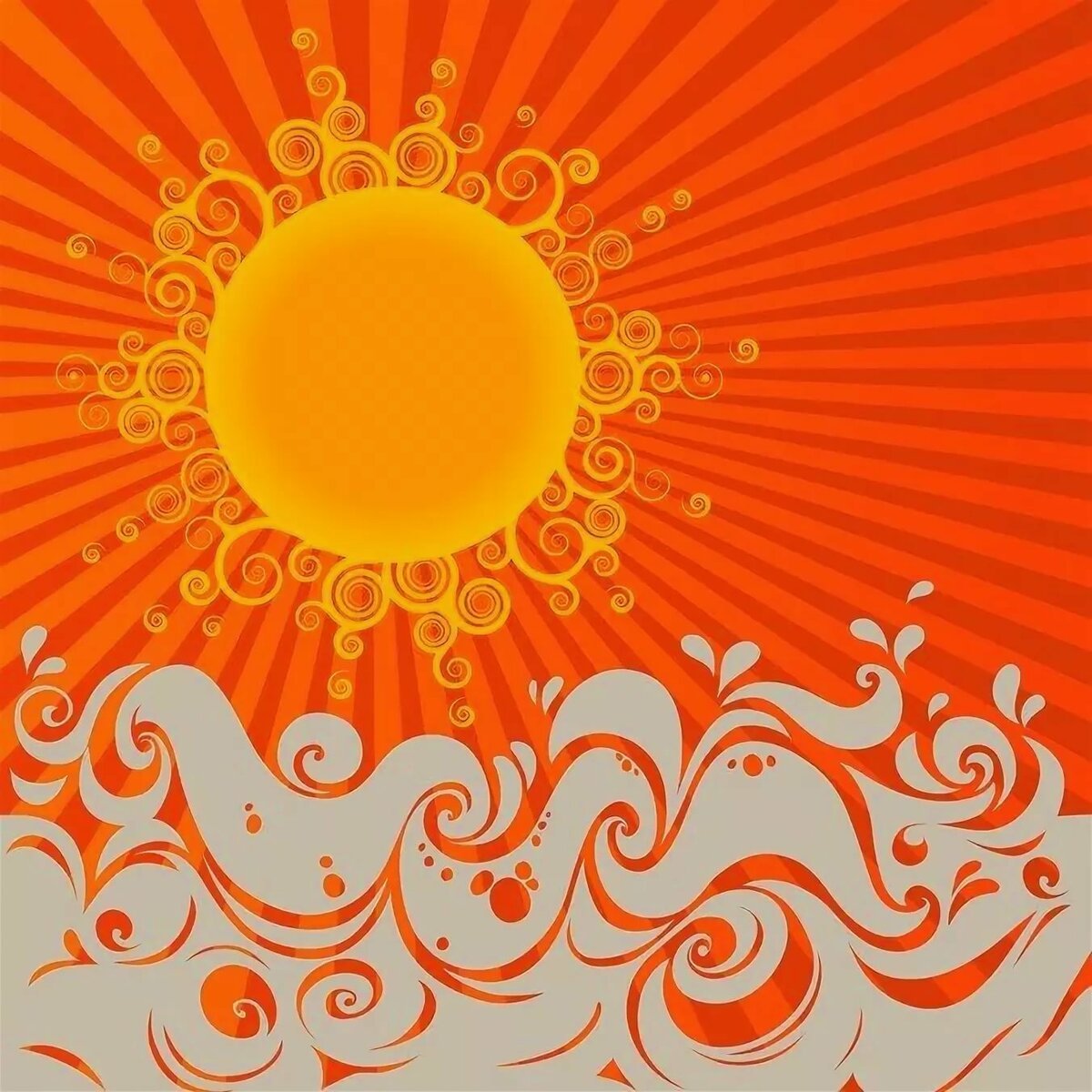 Стилизованные изображения солнца