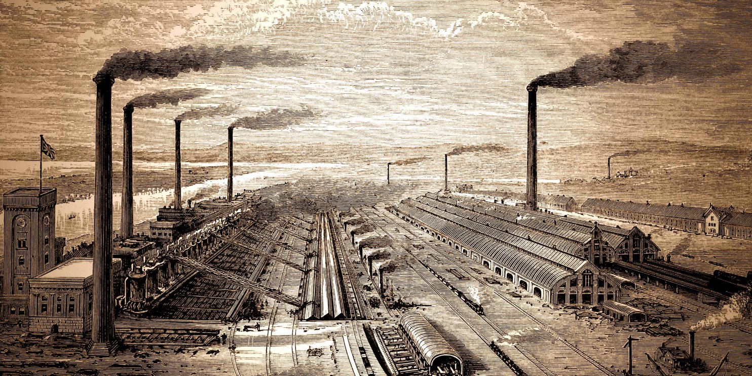 Сталелитейный завод в Англии 19 века