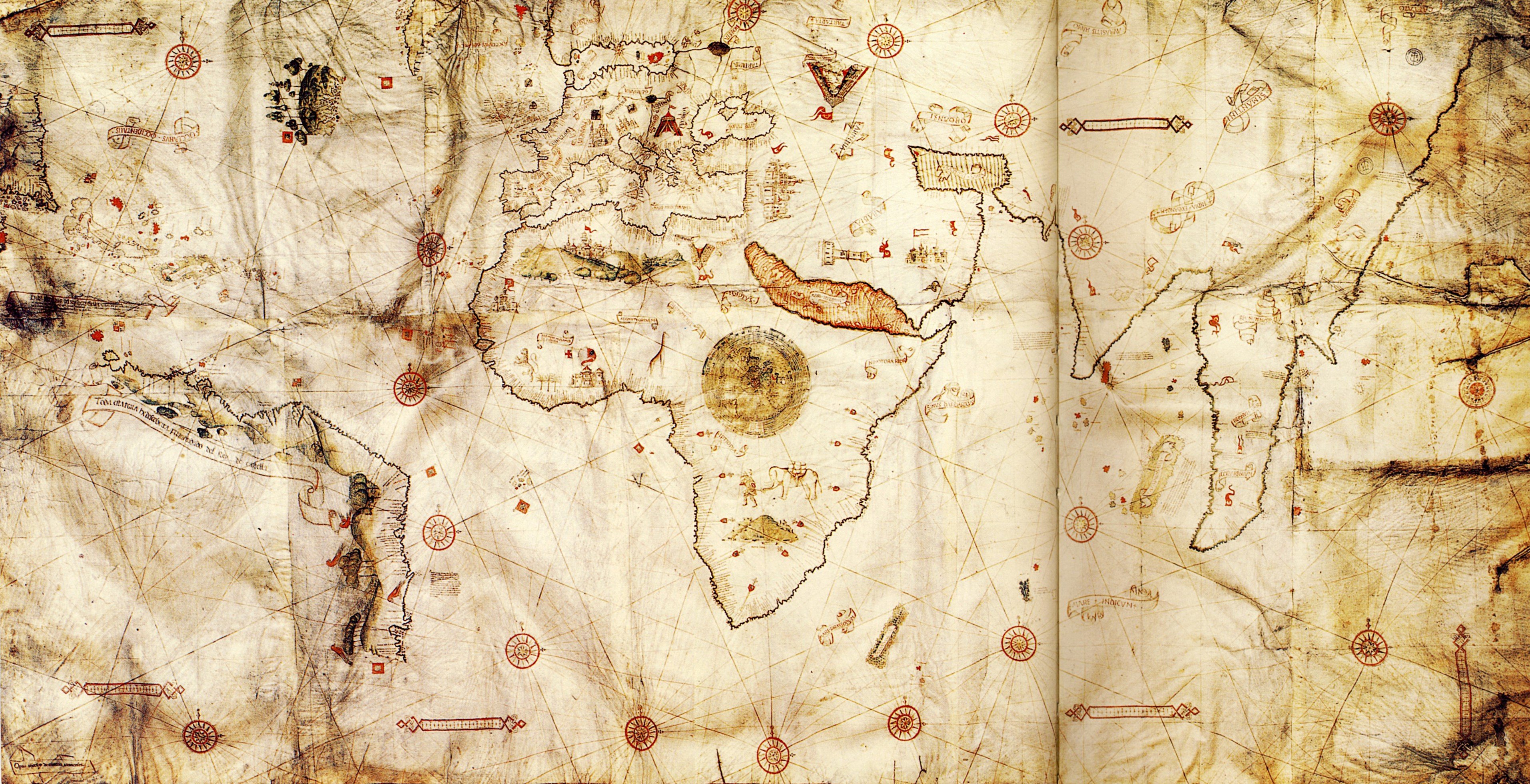 Древняя карта фон