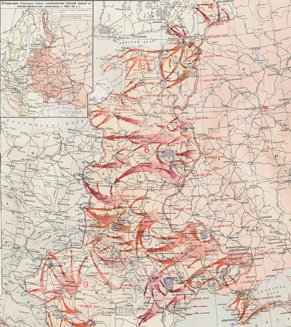 Карта ВОВ 1945