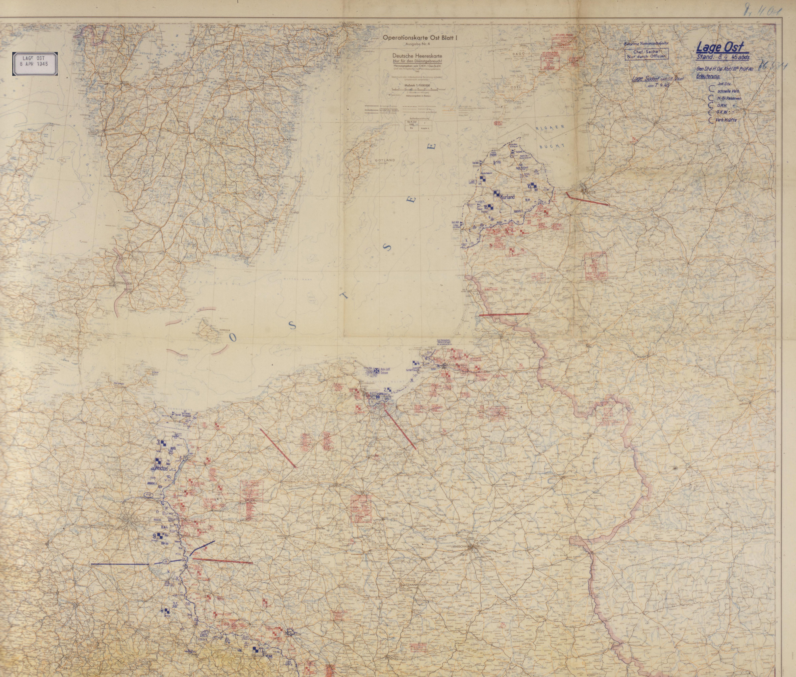 Старая карта войны 1941-1945