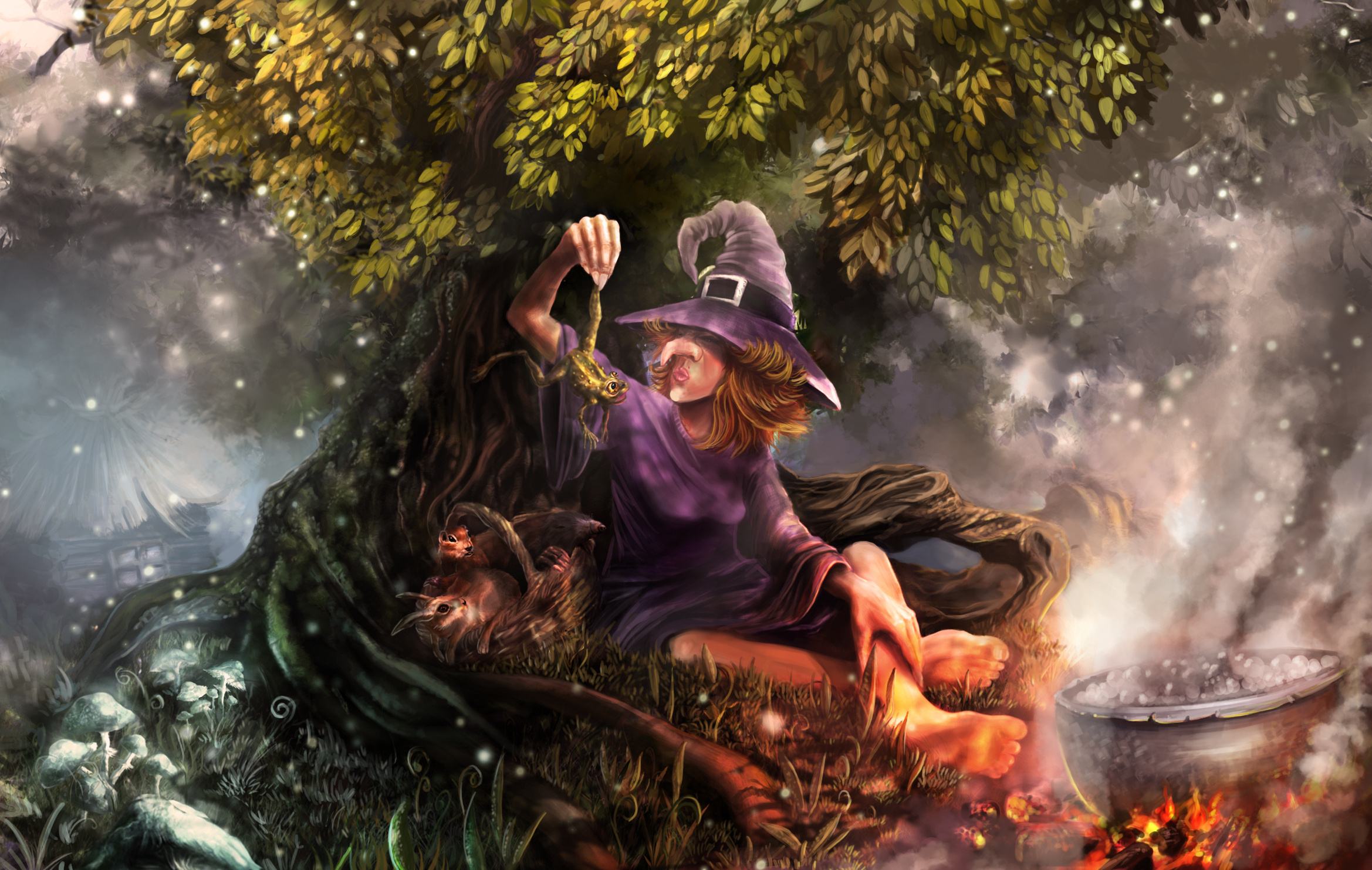 Боевая ведьма читать. Баба Яга ведунья. Баба Яга темная колдунья. Ведьма фэнтези. Волшебница в лесу.