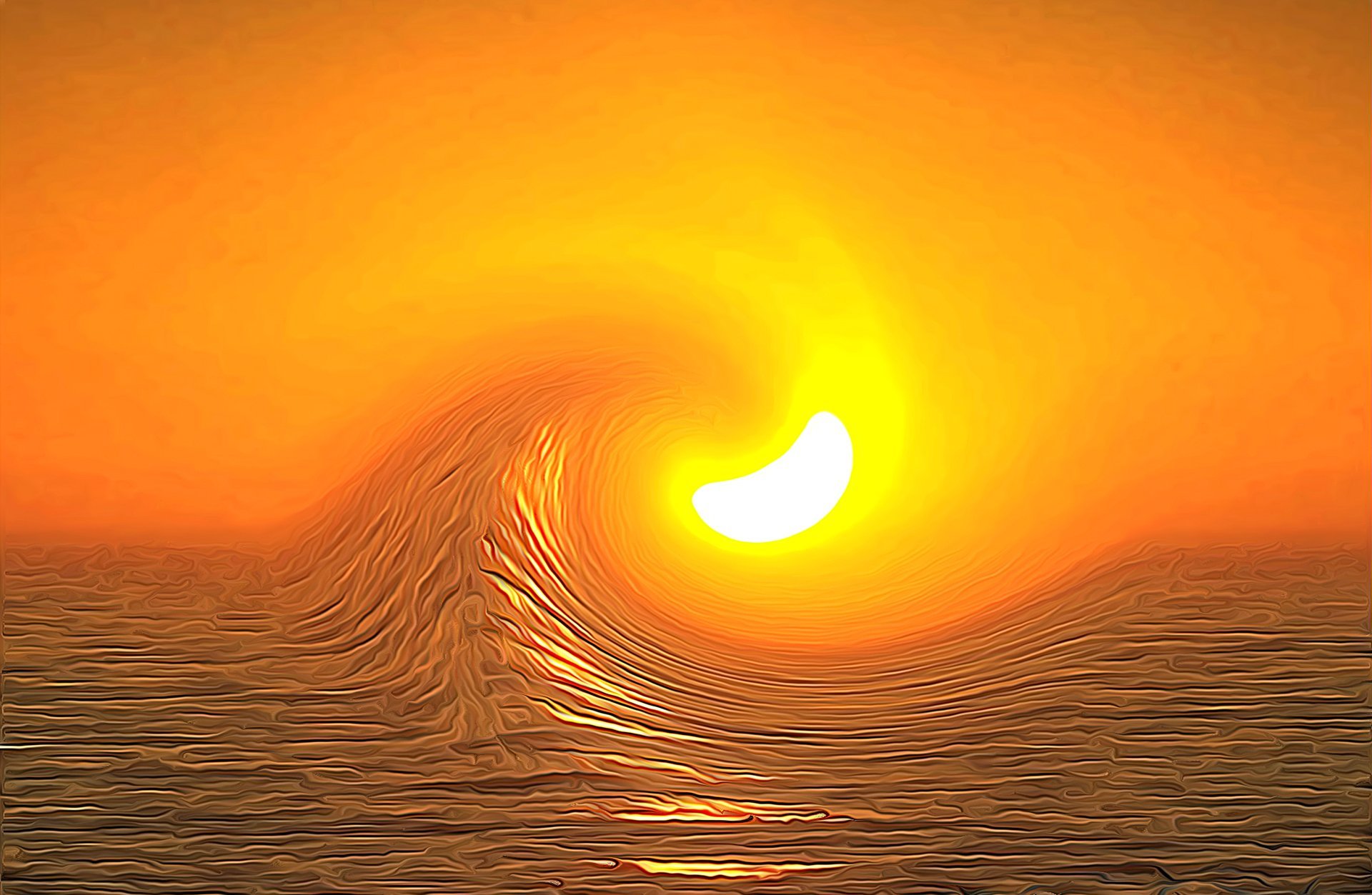 Солнце на гребне. Море волны солнце. Солнечное море. Волна и солнце. Оранжевое море.