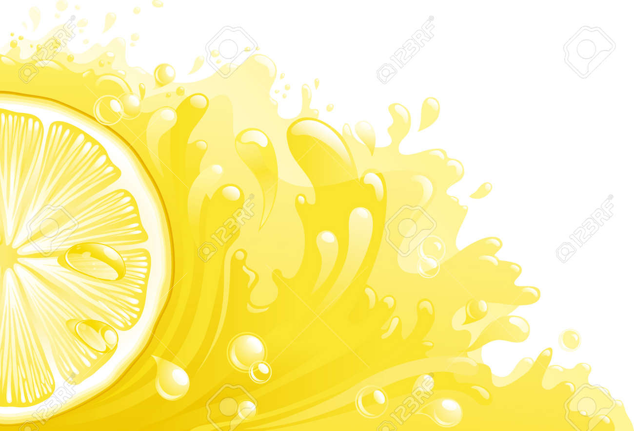 Фон лимонная свежесть