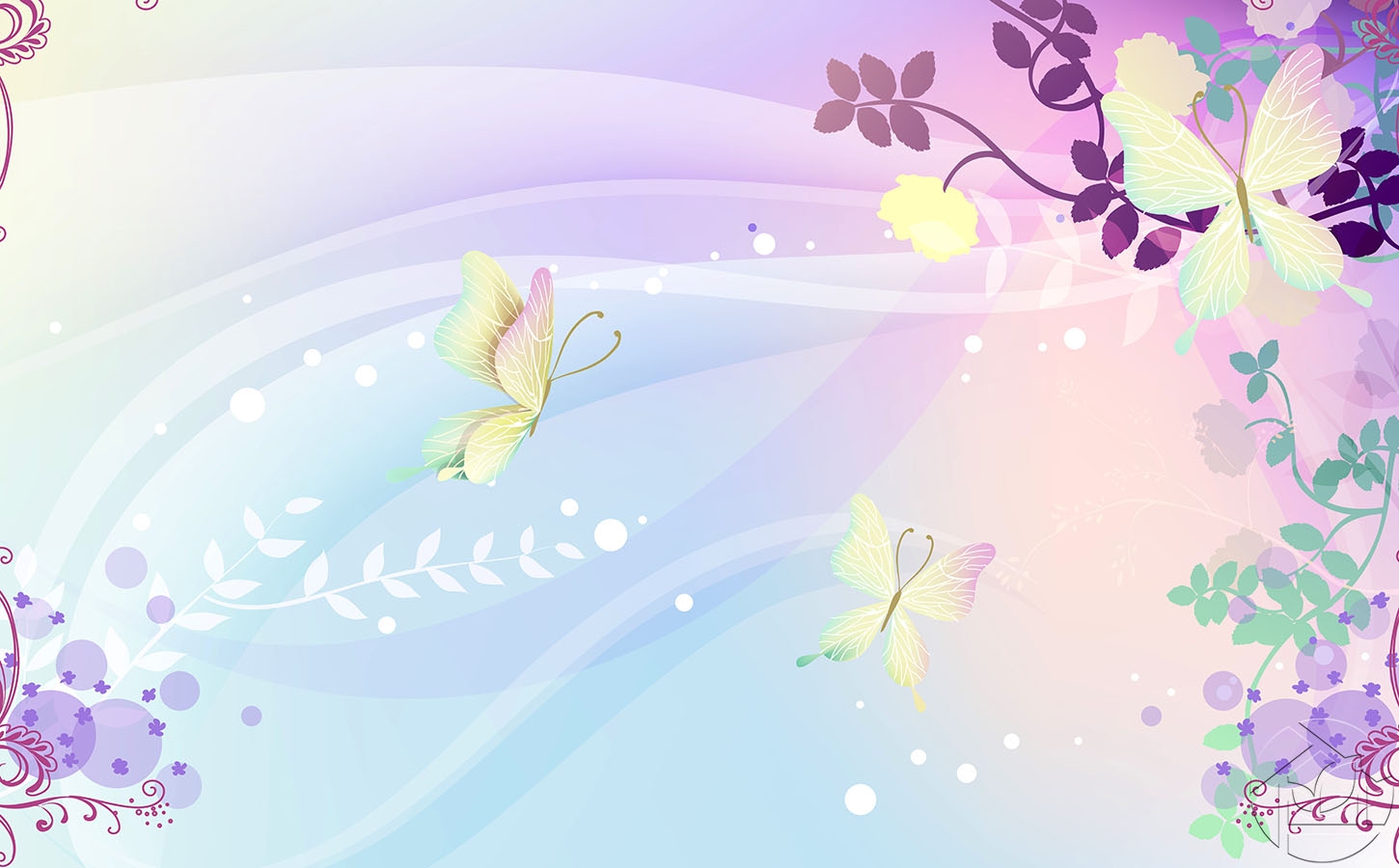 Фон бабочки цветочки