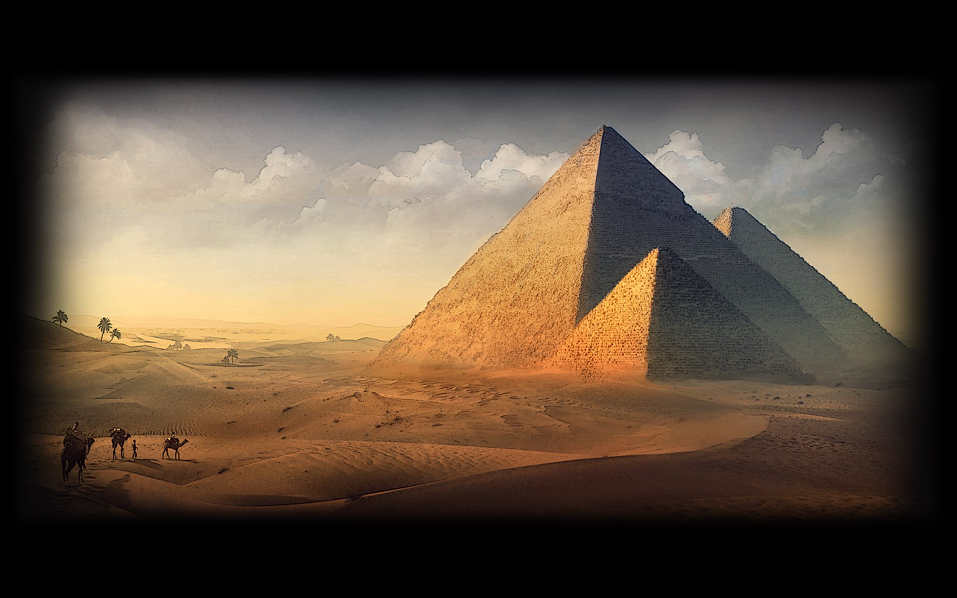 На фоне пирамиды Хеопса в Египте